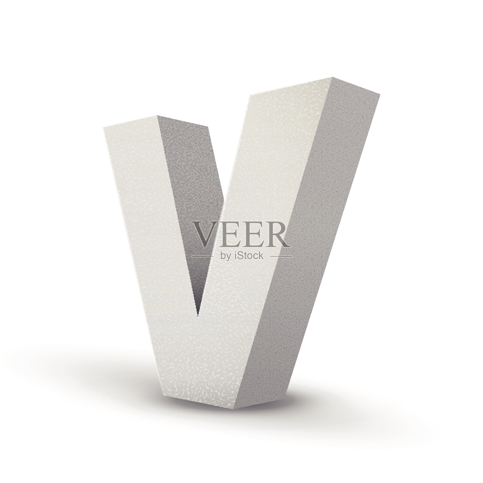白色字母V设计元素图片