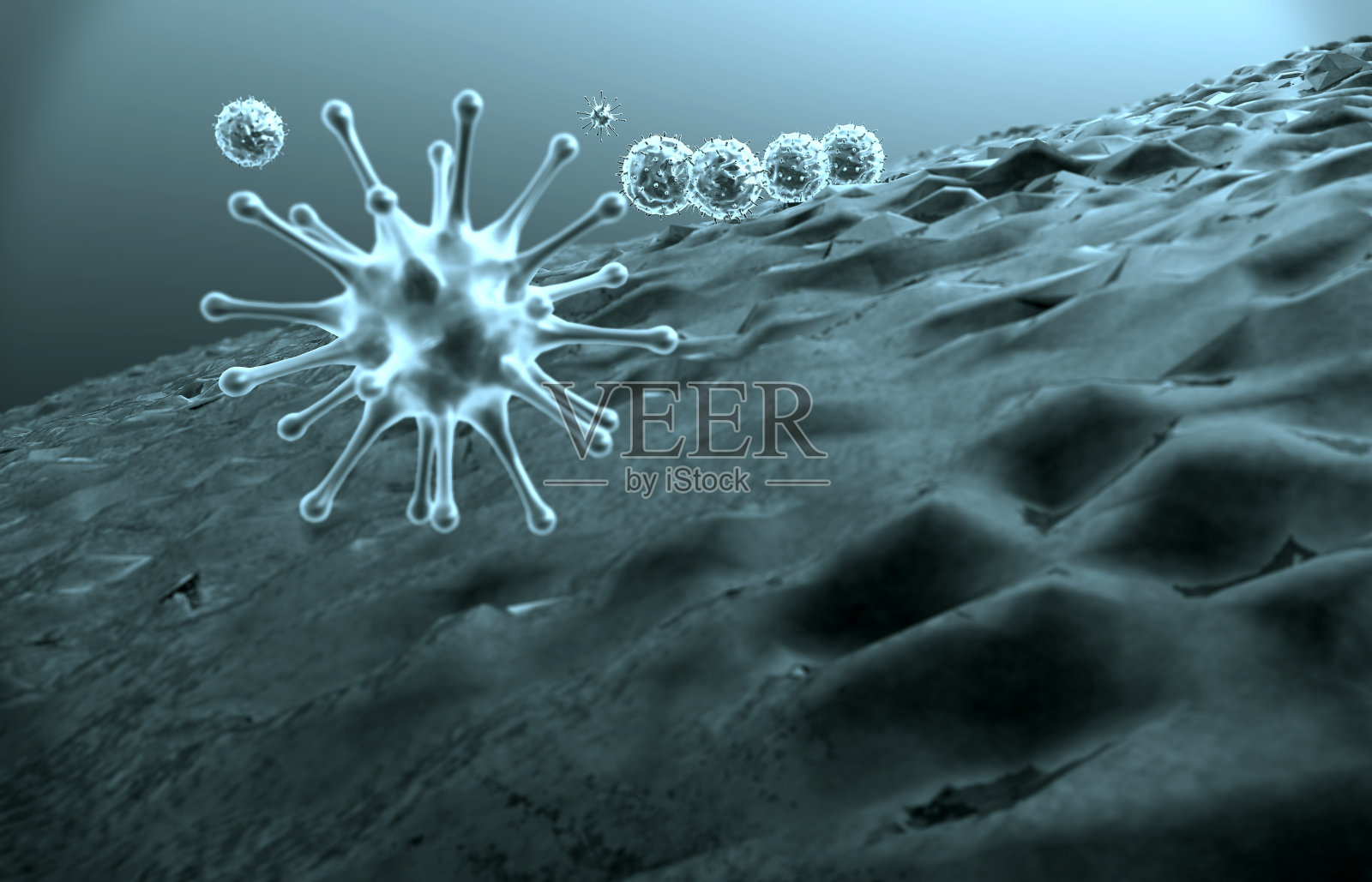 巨噬细胞和病毒照片摄影图片