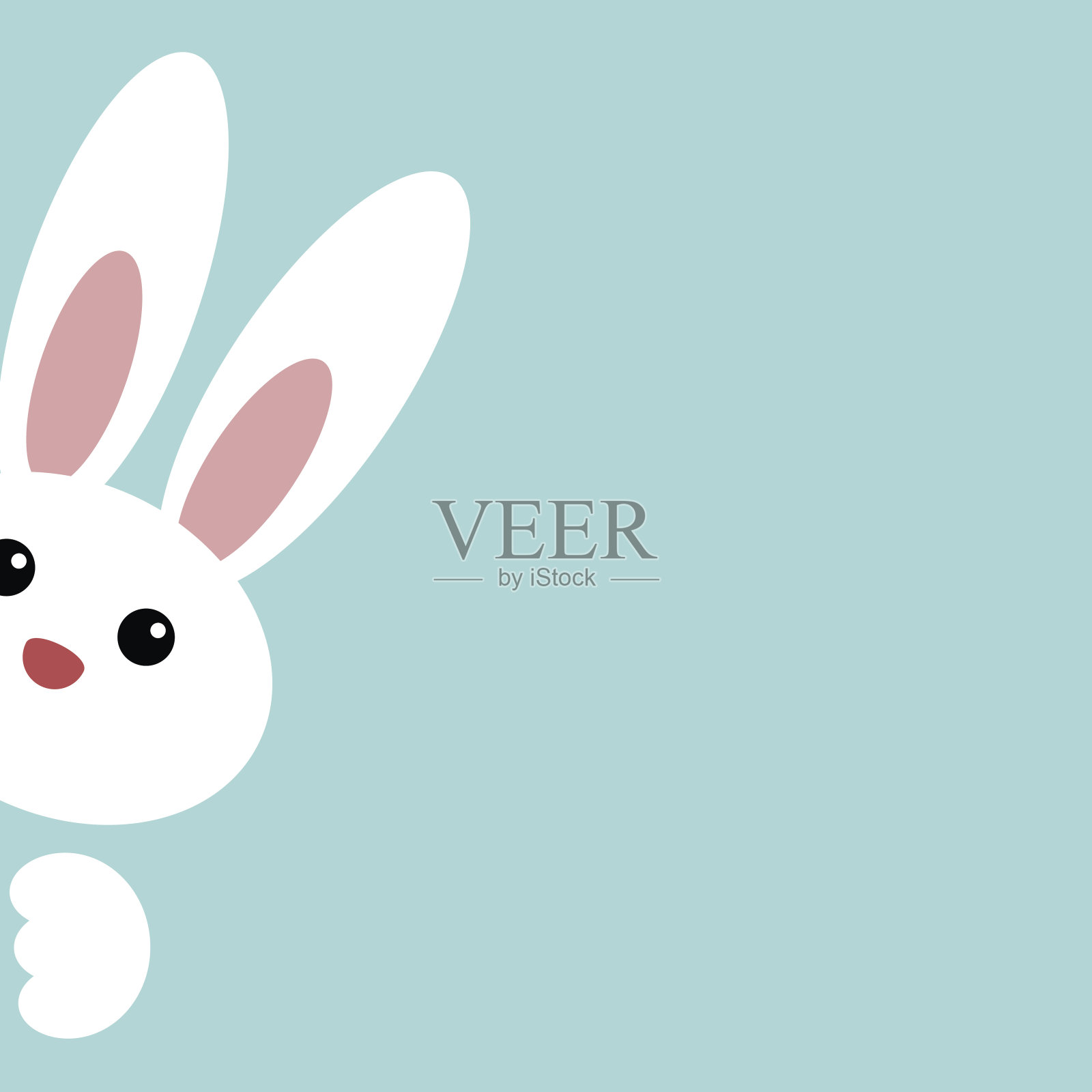 可爱的复活节兔子设计元素图片