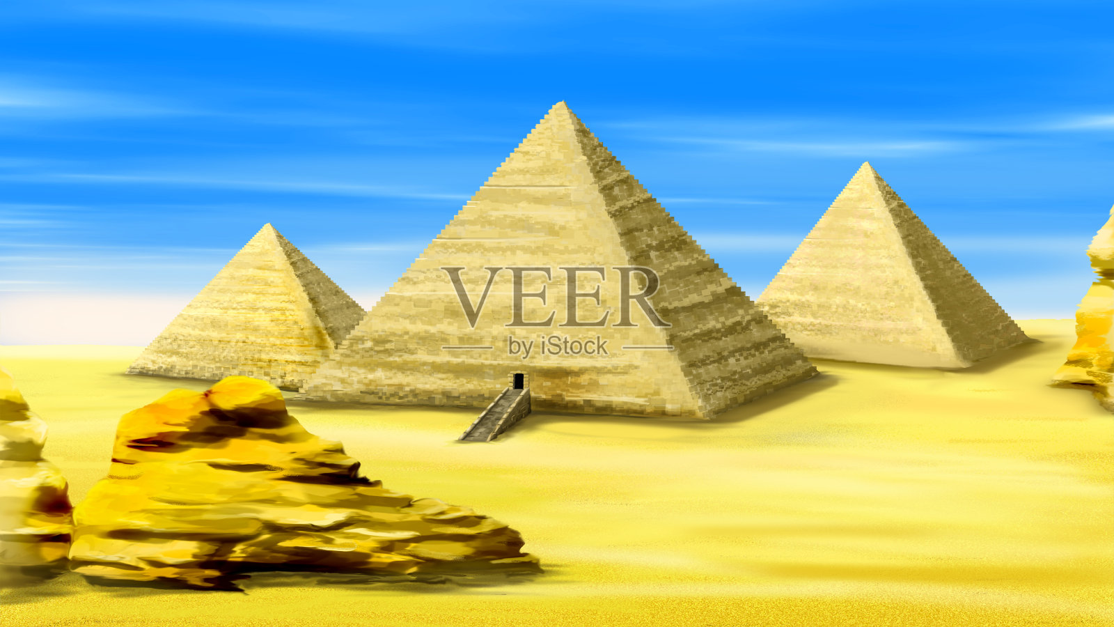 埃及金字塔02插画图片素材