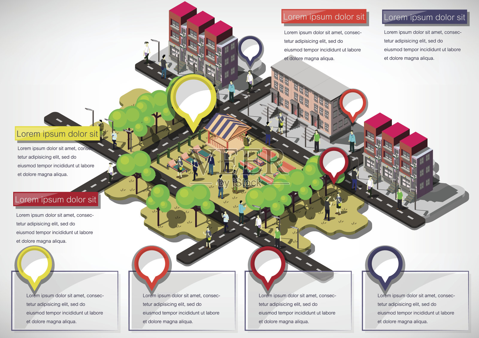 说明信息图形城市概念插画图片素材