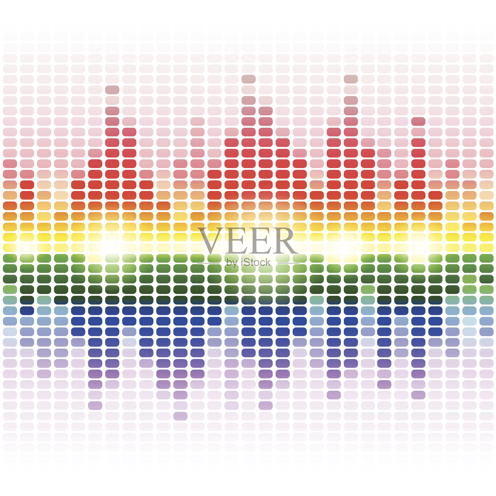 彩虹闪耀的数字均衡器在白色的背景插画图片素材