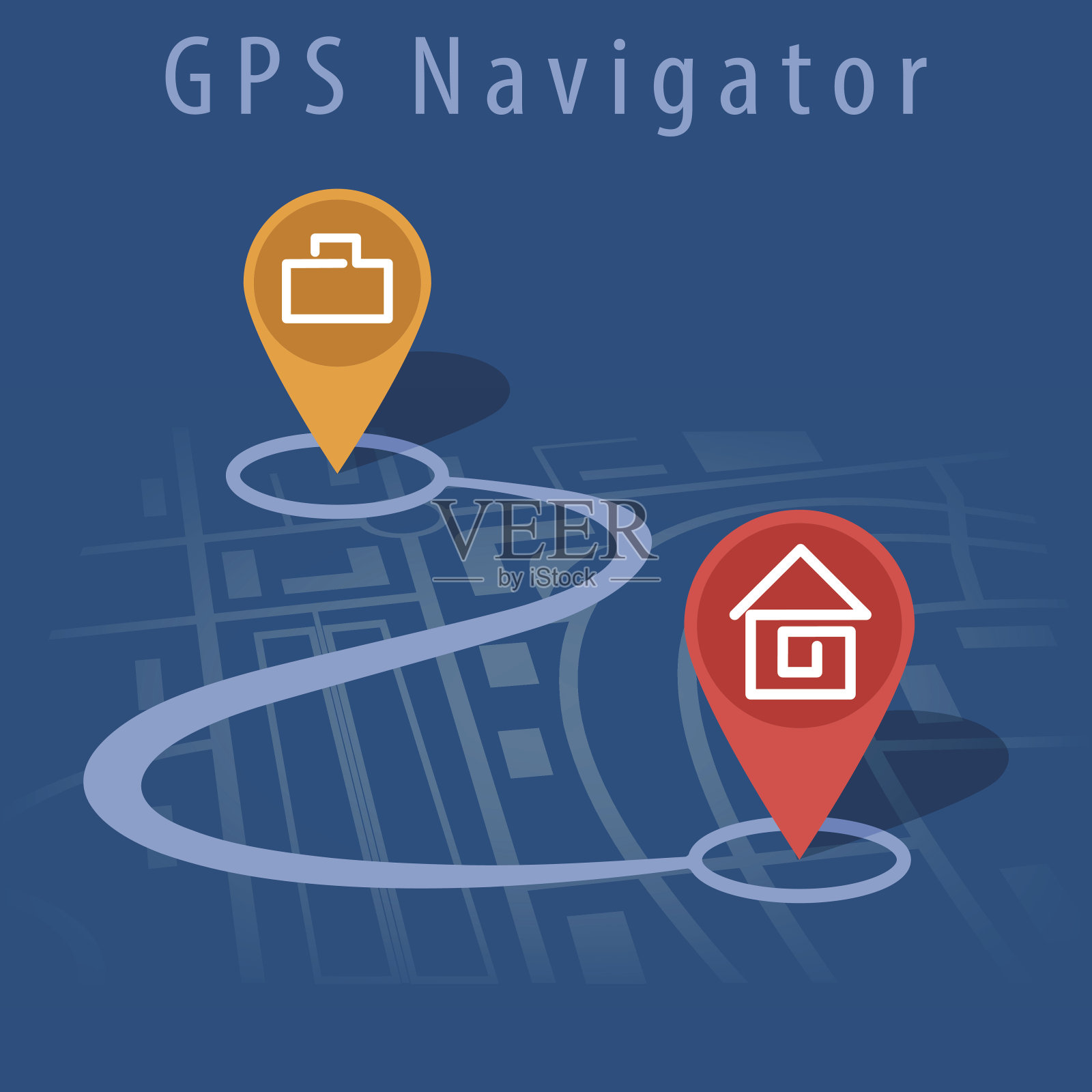 GPS导航器向量插画图片素材