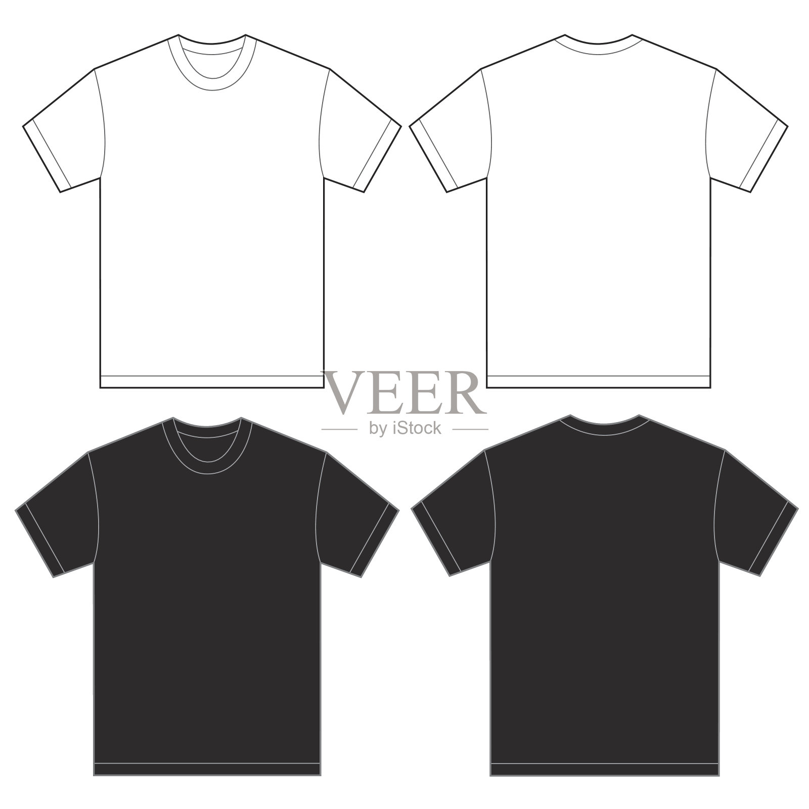 黑白衬衫设计模板为男人设计模板素材