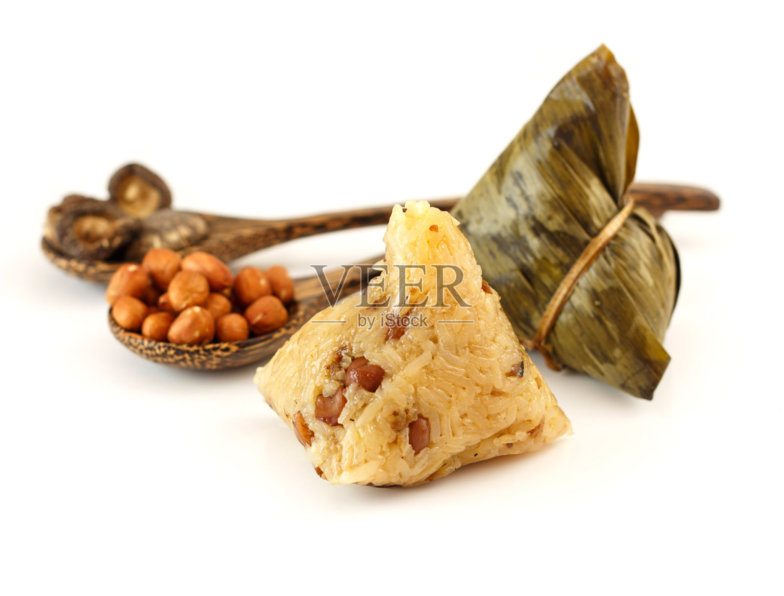 粽子-白底糯米饺子照片摄影图片
