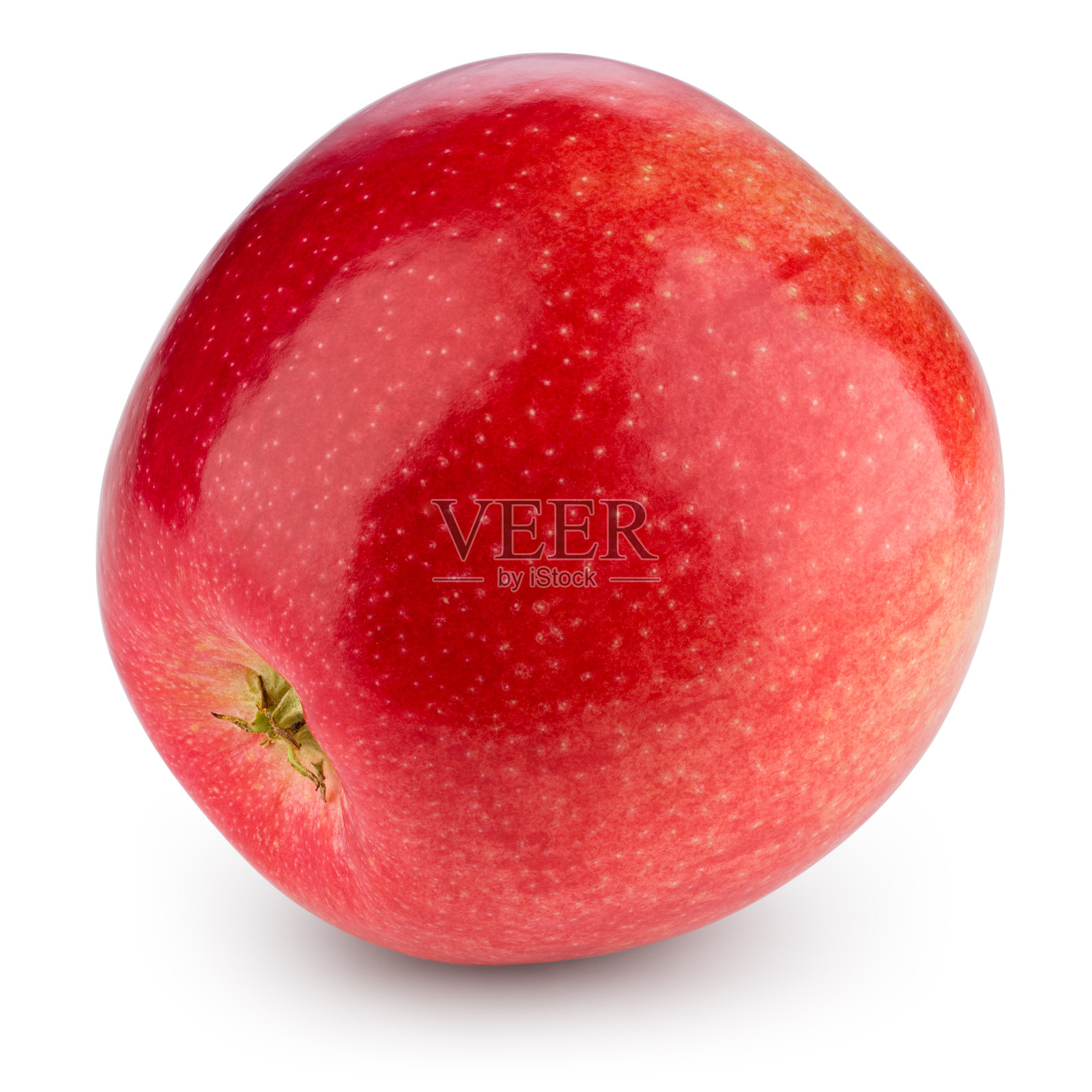 新鲜的红苹果，孤立在白色上。与剪切路径照片摄影图片
