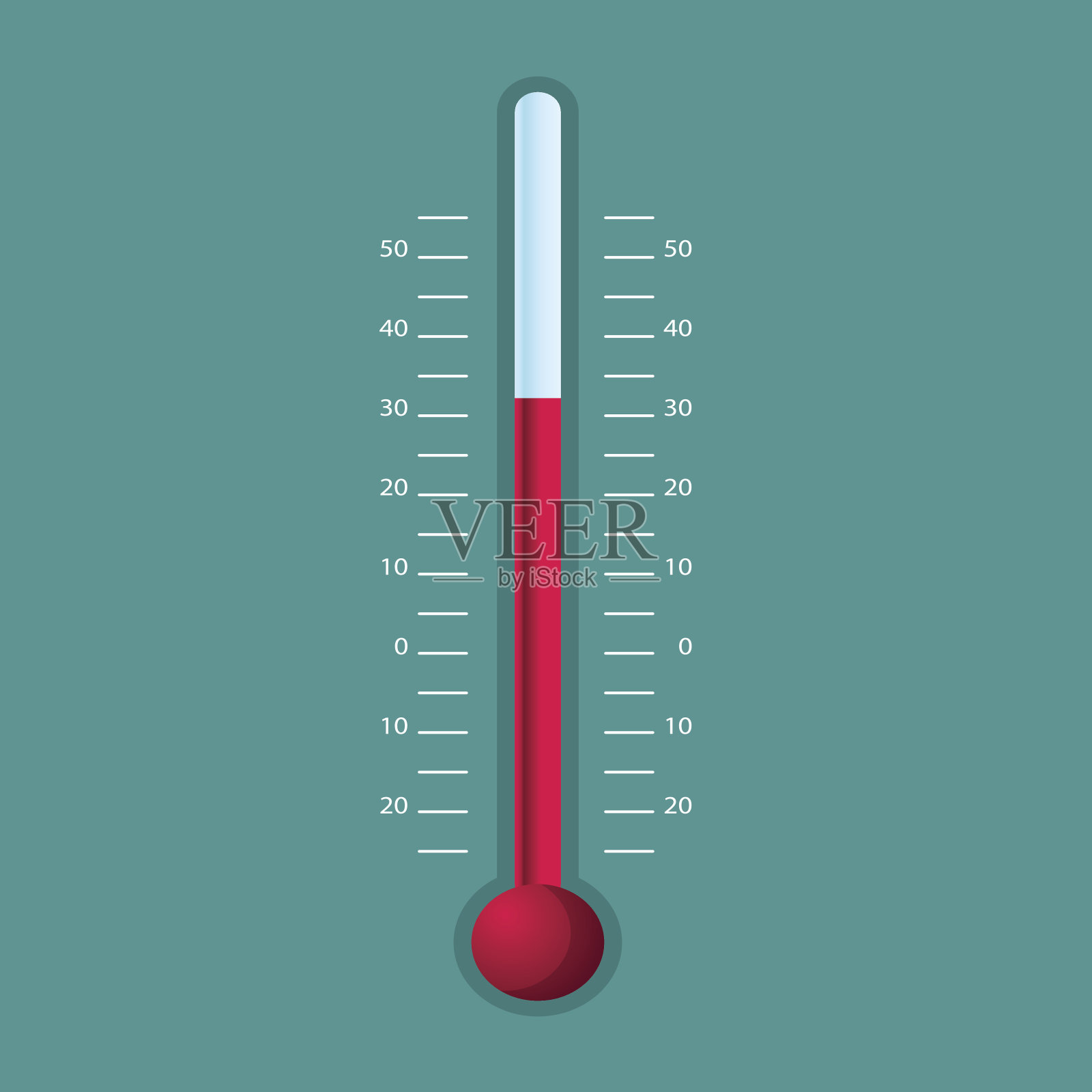 温度计-矢量图。插画图片素材