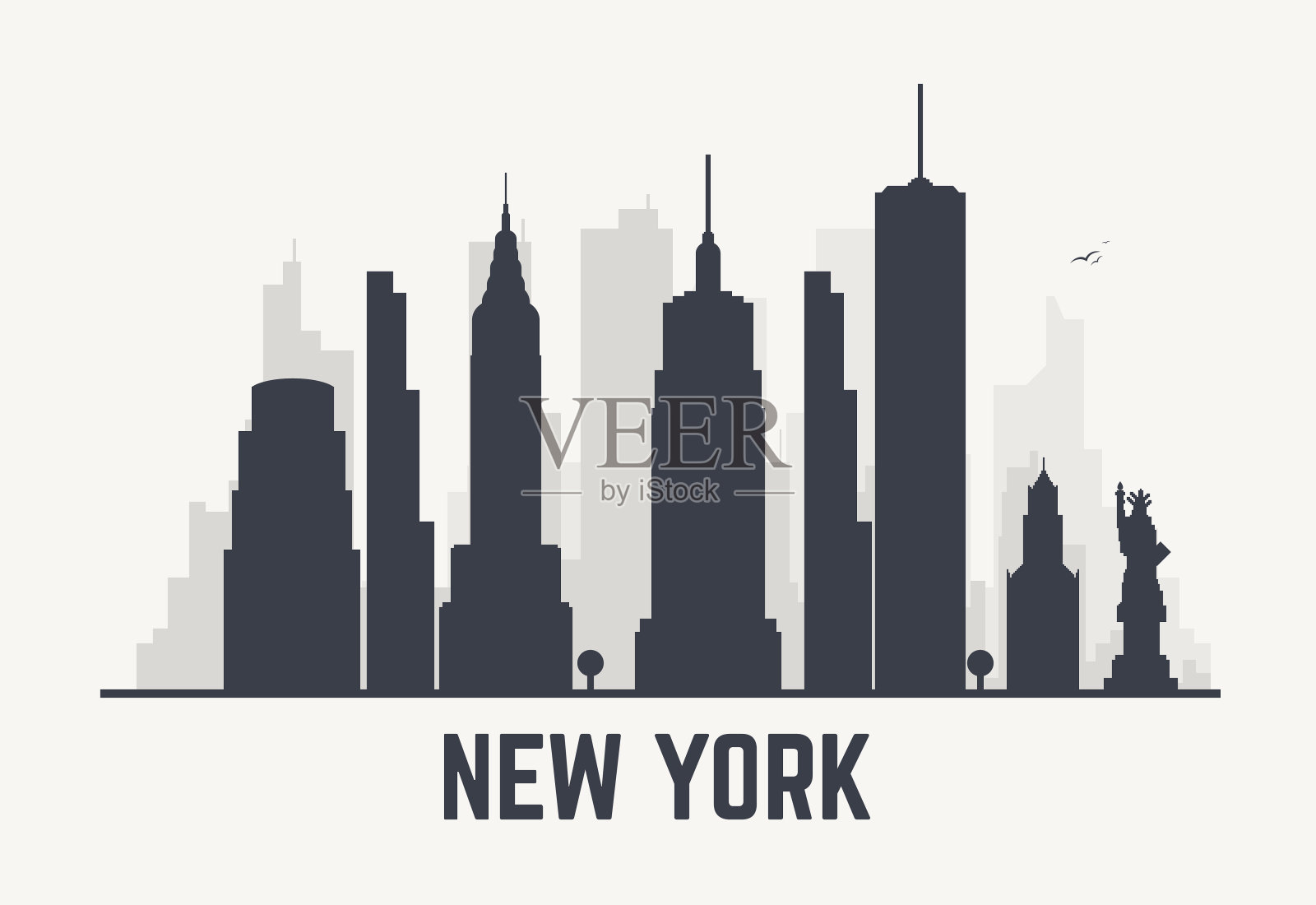 纽约线路插画图片素材