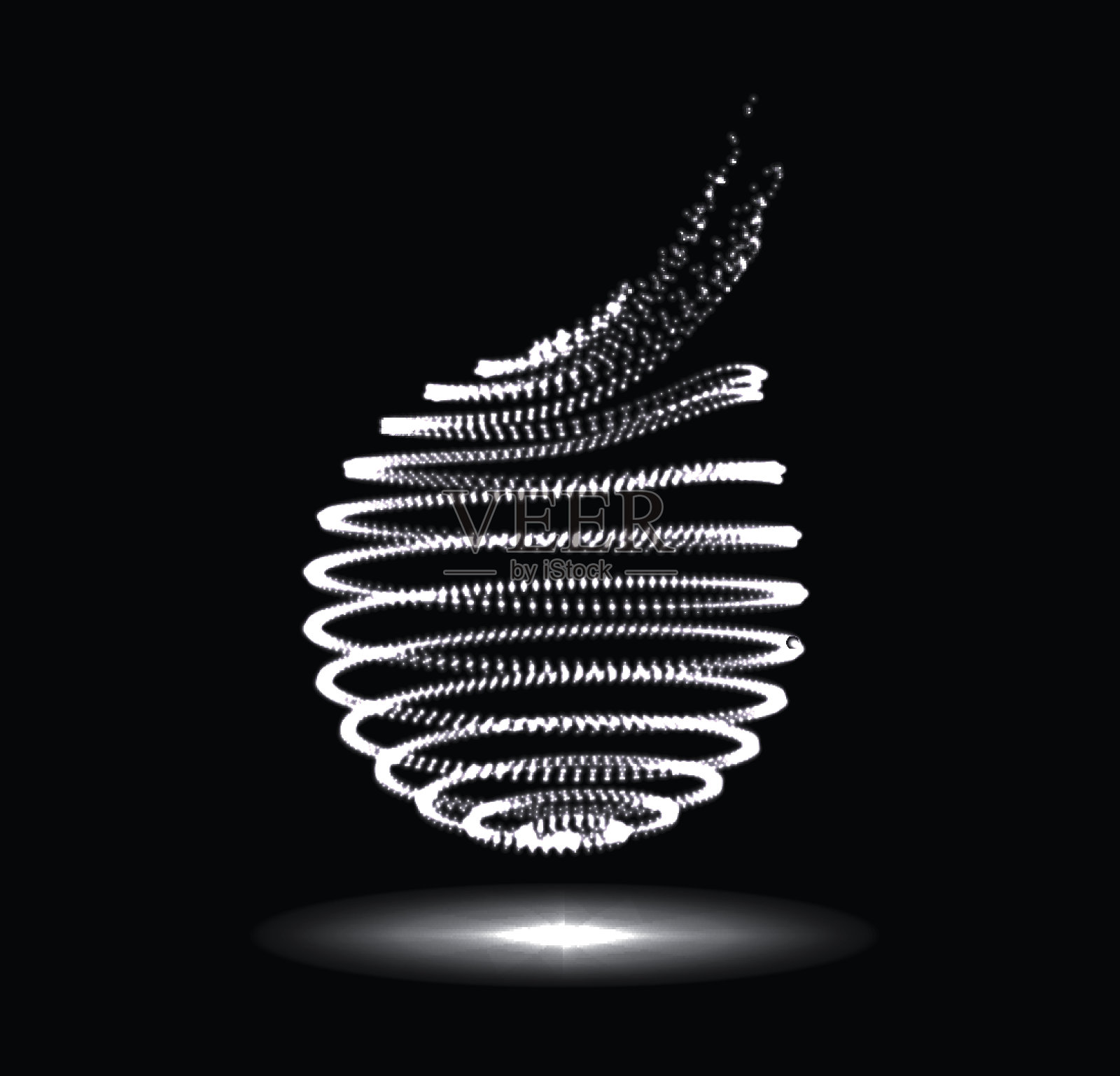 抽象三维球面螺旋形插画图片素材