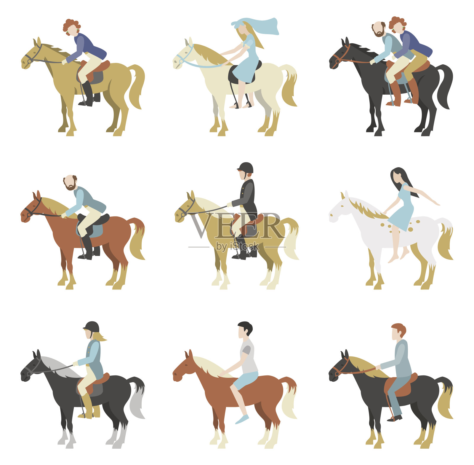 骑马的经验教训插画图片素材