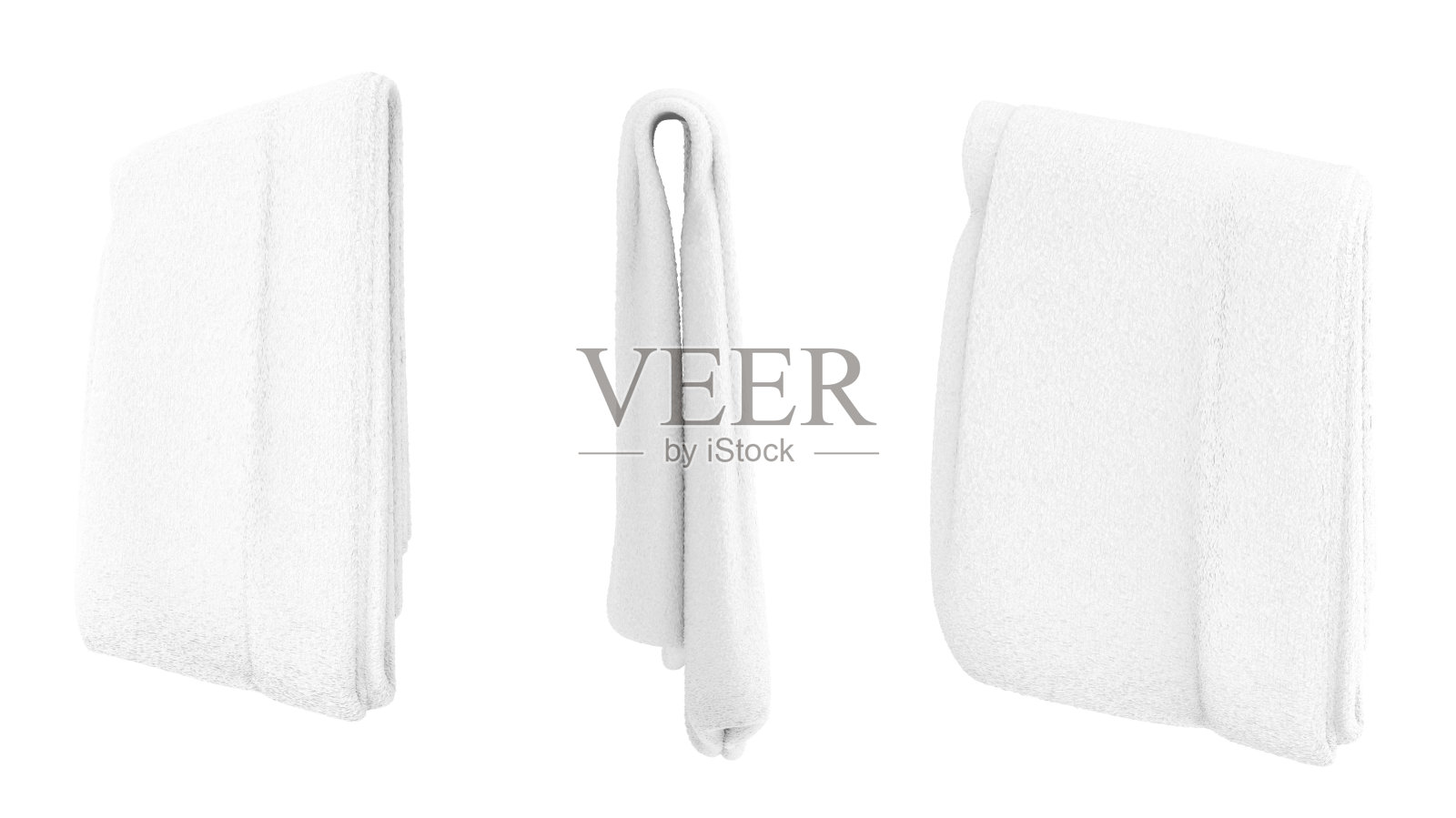 浴室白色毛巾架在一个单独的衣架上照片摄影图片