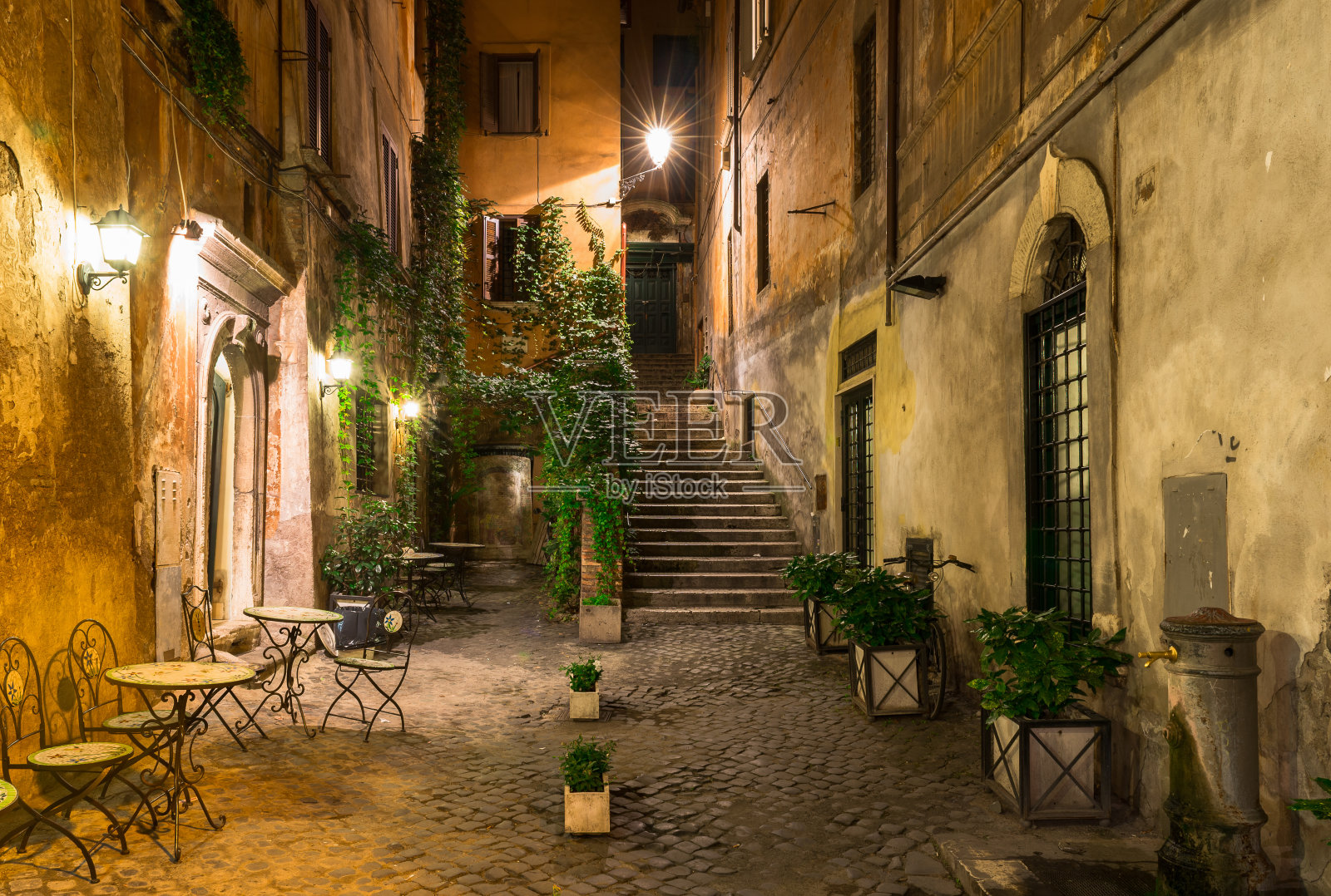 意大利罗马的老街照片摄影图片