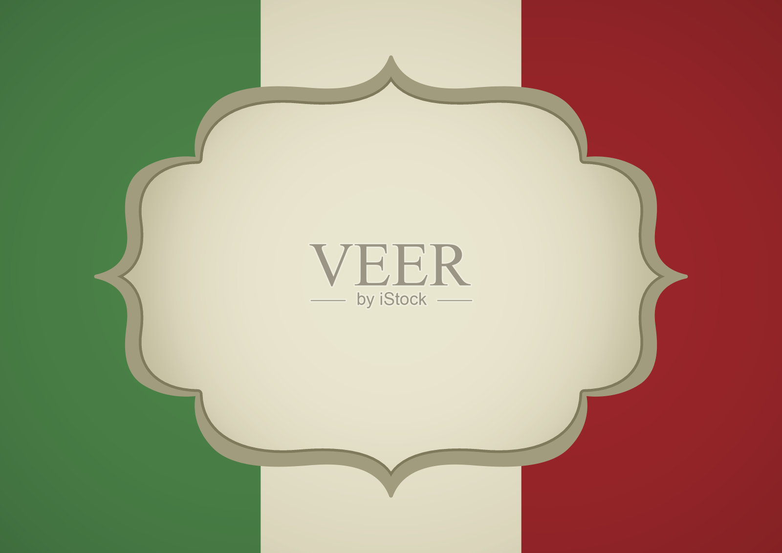 意大利标志上的空白框架插画图片素材
