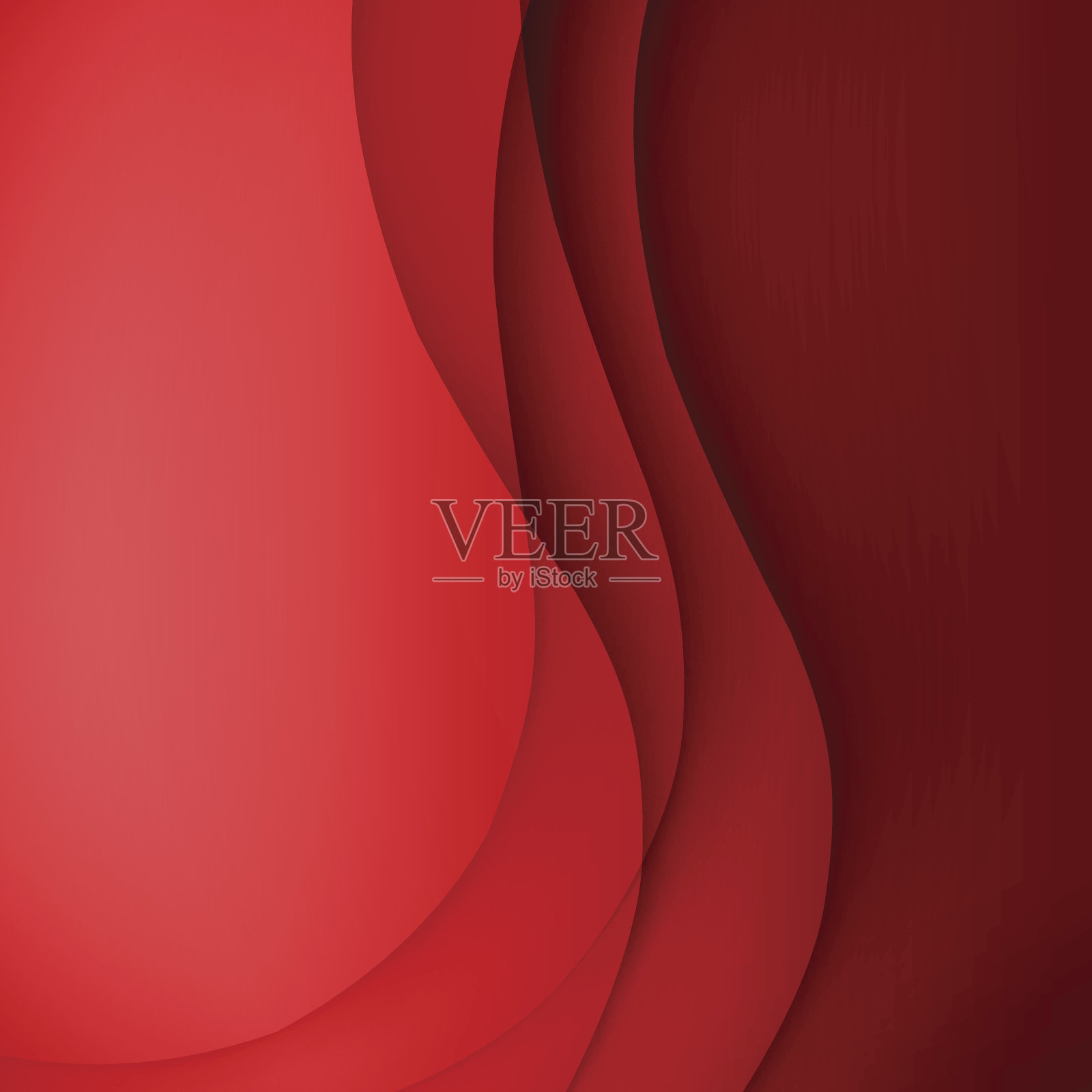红色矢量模板抽象背景与曲线、线和阴影插画图片素材