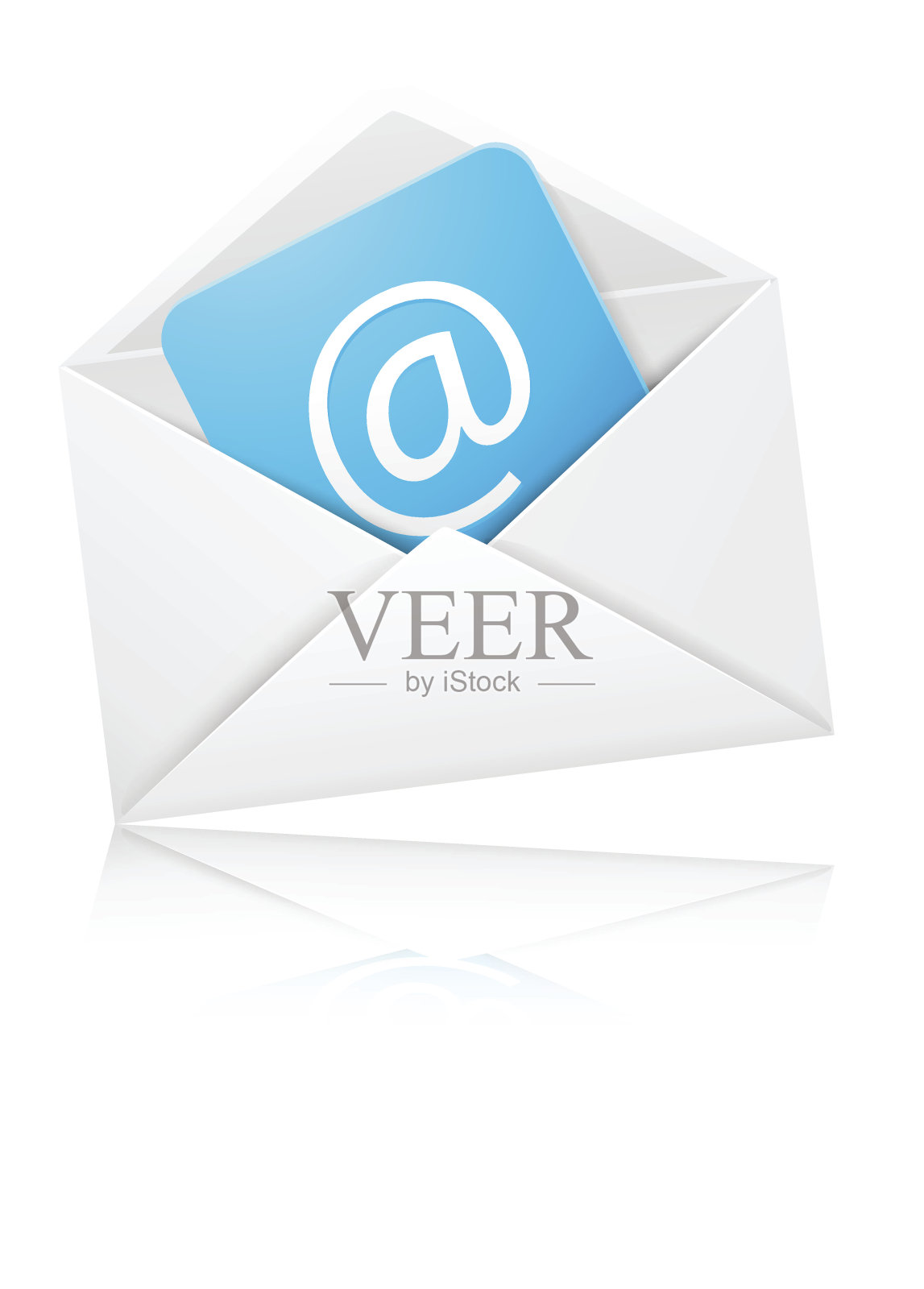 用信封代表电子邮件的概念插画图片素材