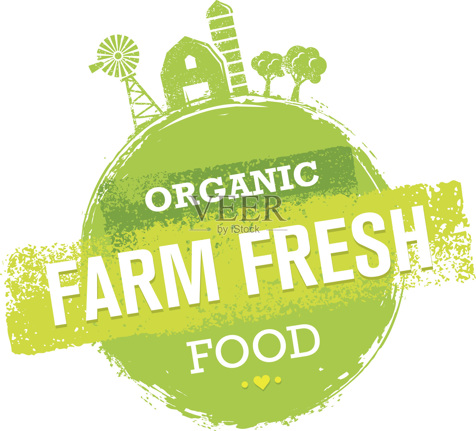 有机农场新鲜健康食品生态绿色载体的纸质背景概念。插画图片素材