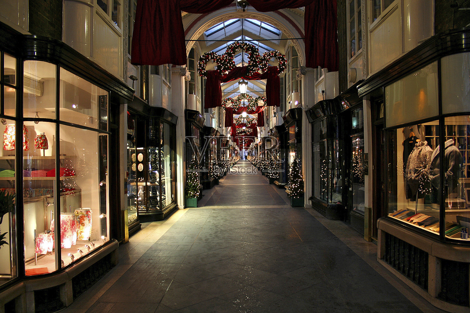 伦敦的圣诞购物画廊照片摄影图片