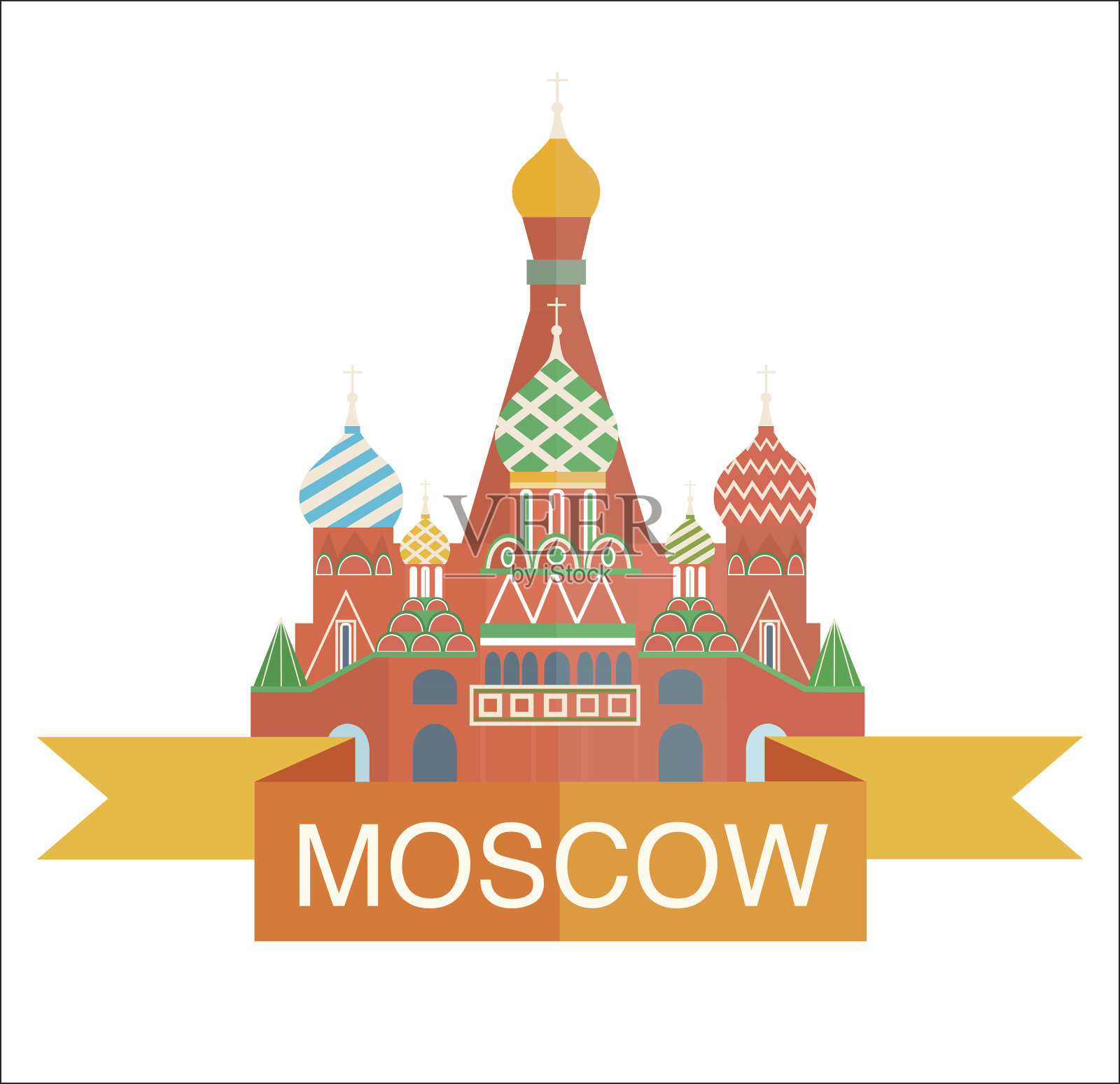 莫斯科城市插画图片素材