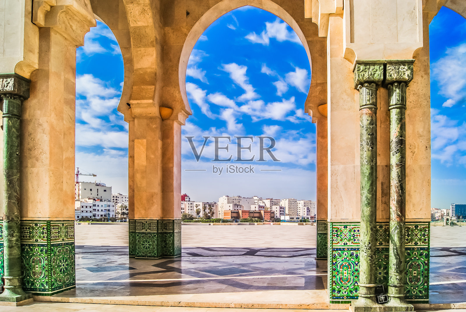 摩洛哥卡萨布兰卡风景优美。照片摄影图片
