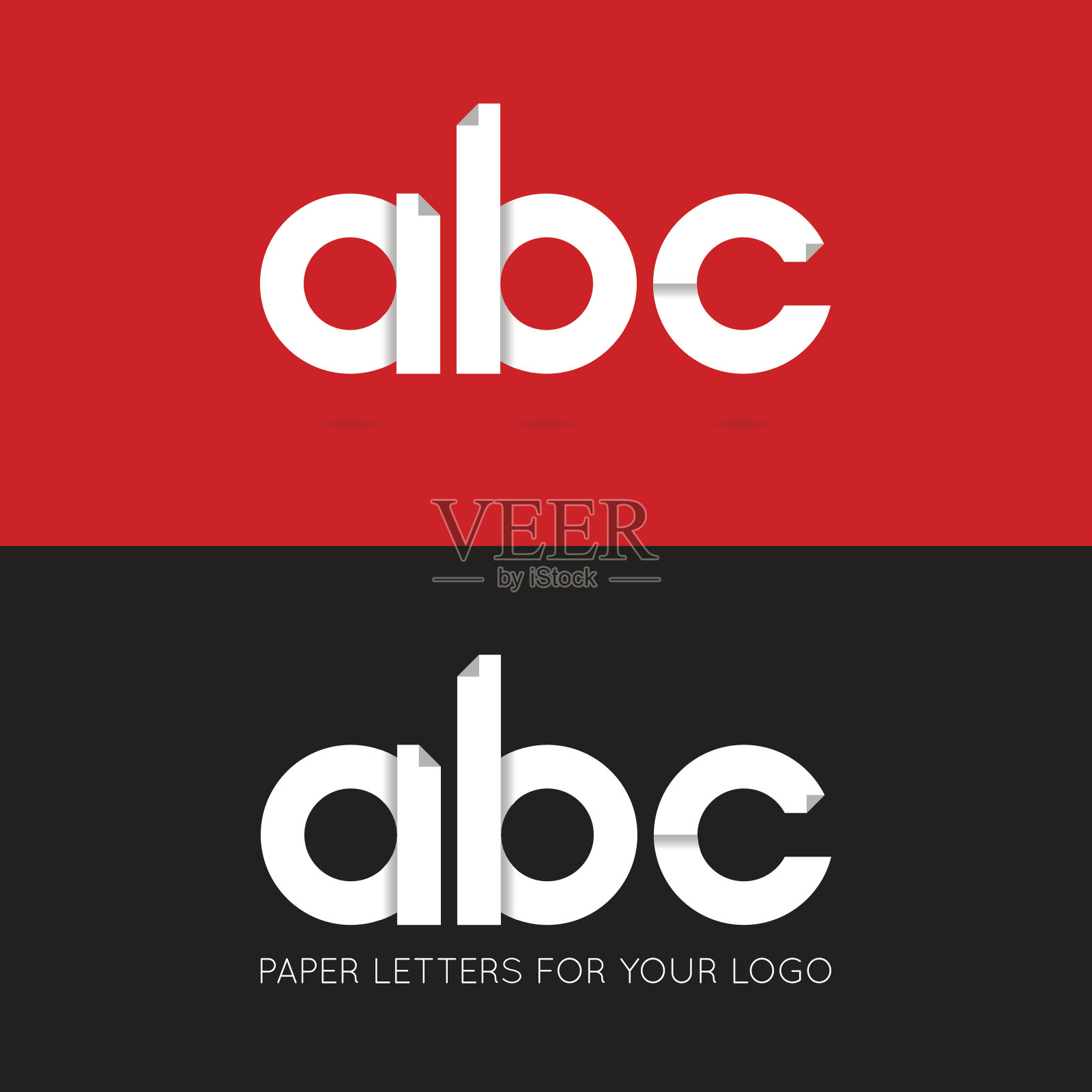 字母A B C纸设置背景插画图片素材