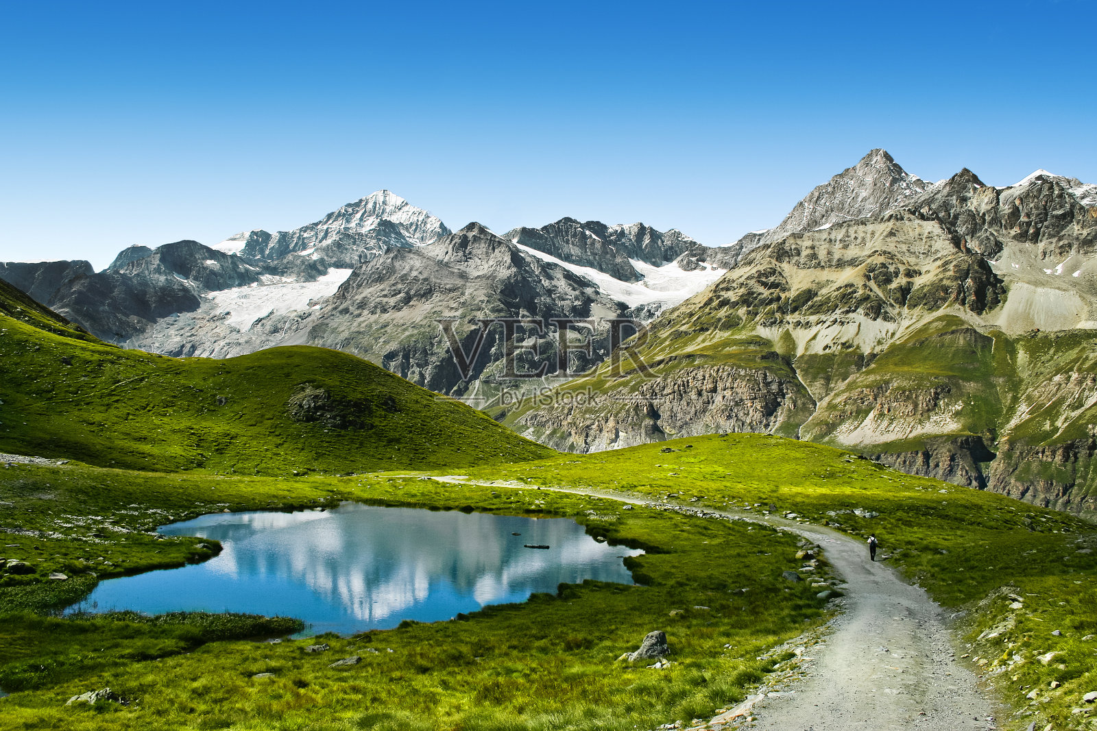 瑞士阿尔卑斯山的旅游路线照片摄影图片