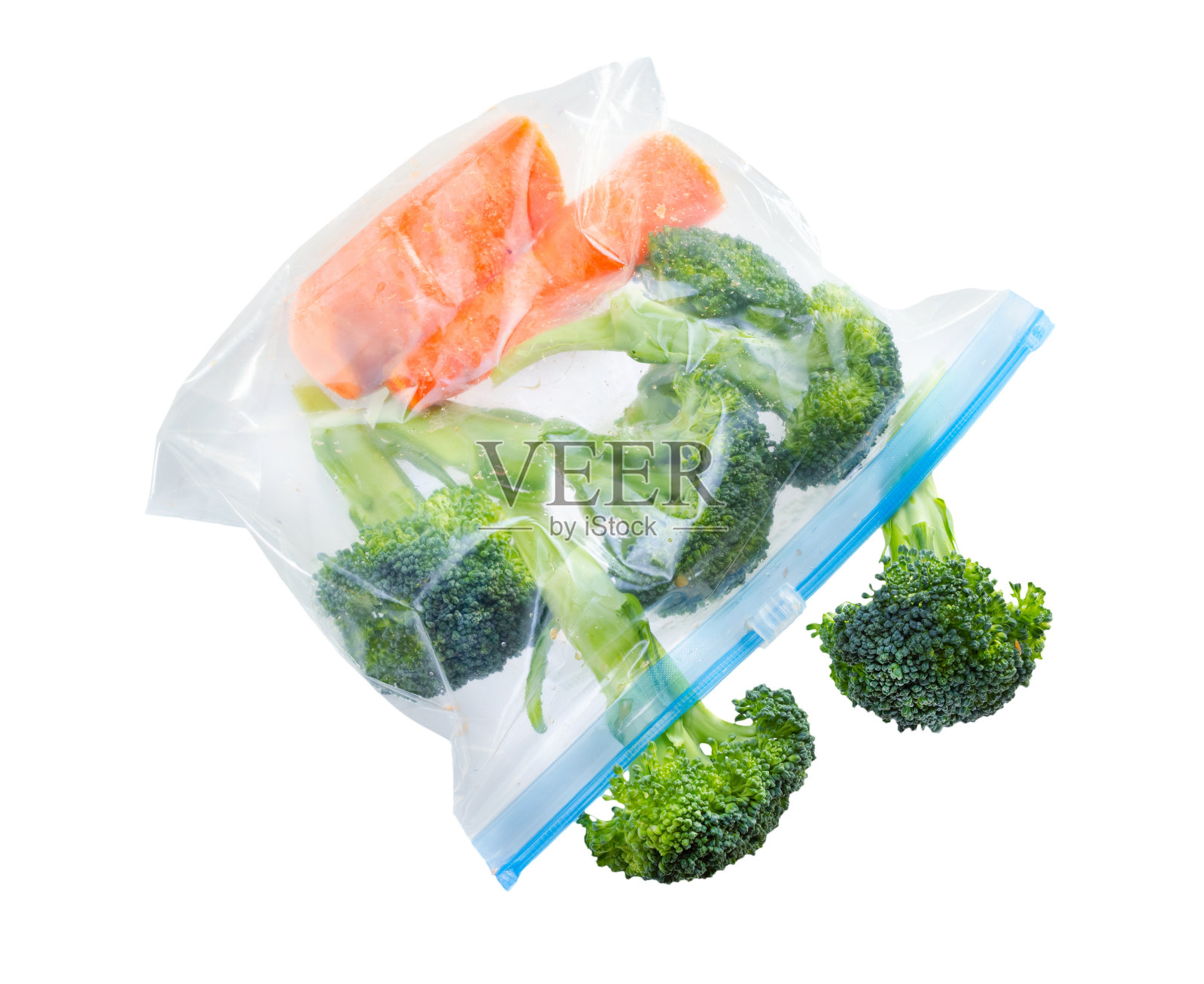 蔬菜在透明塑料袋照片摄影图片
