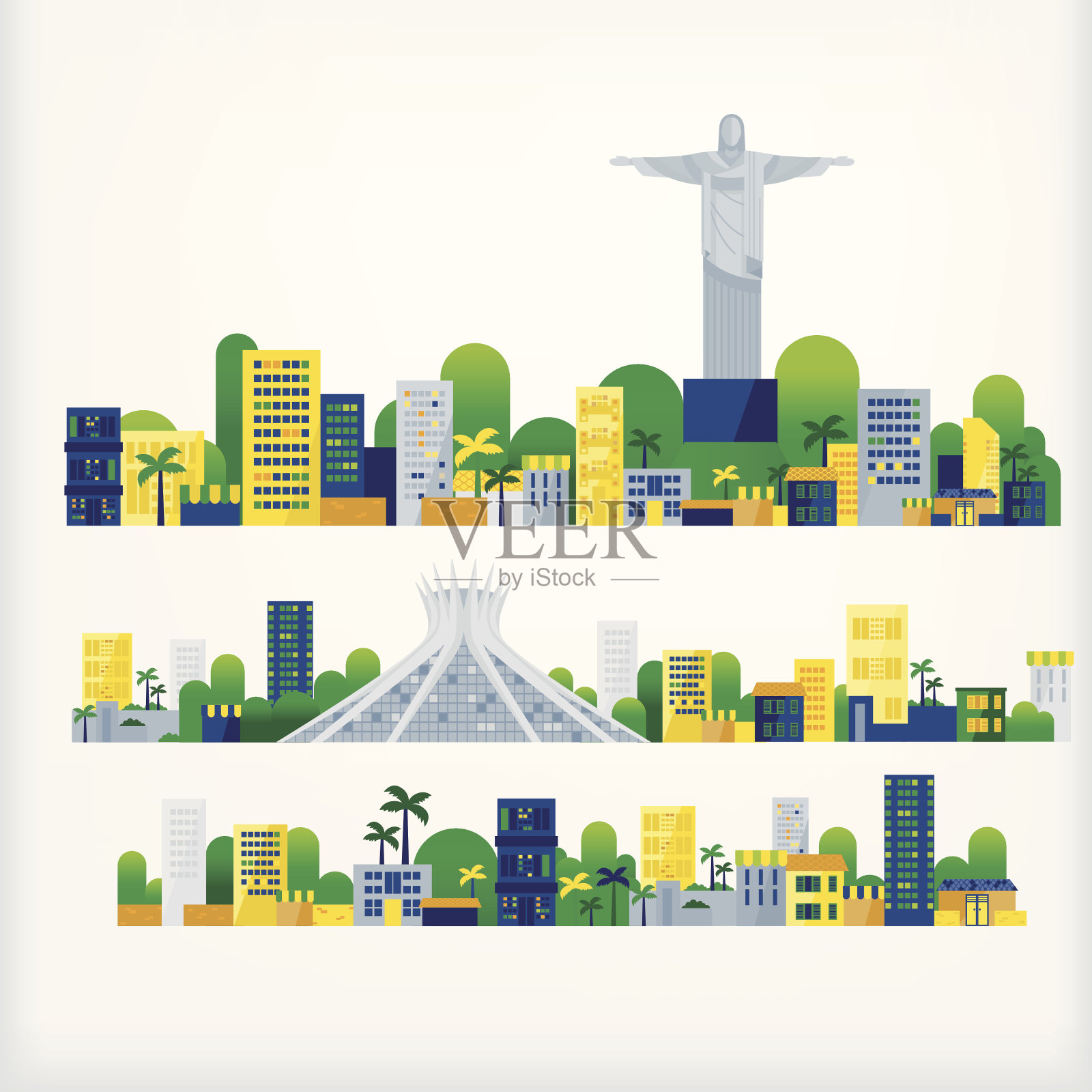 巴西的风景插画图片素材