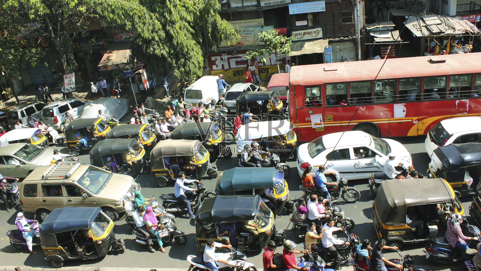 印度城市交通状况照片摄影图片