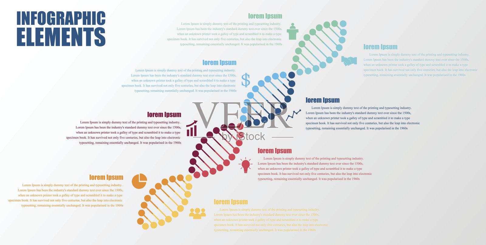 DNA旗帜。科学信息图。矢量图插画图片素材
