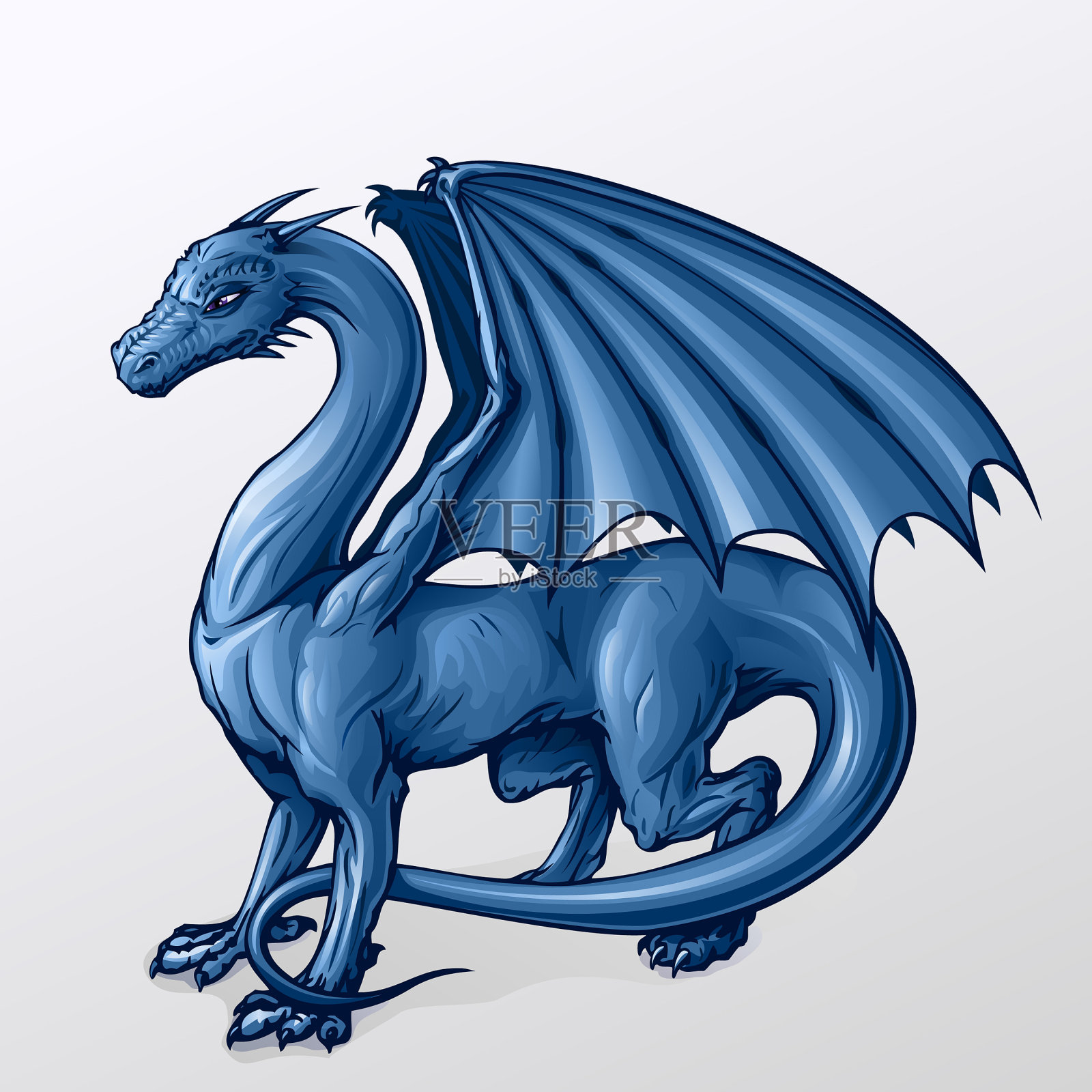 蓝色的龙设计元素图片