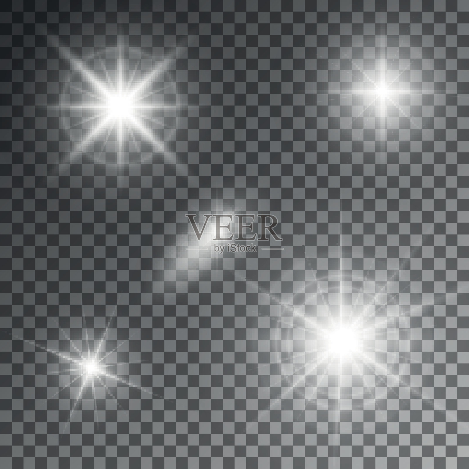 矢量插图的一个抽象设置光设计元素图片