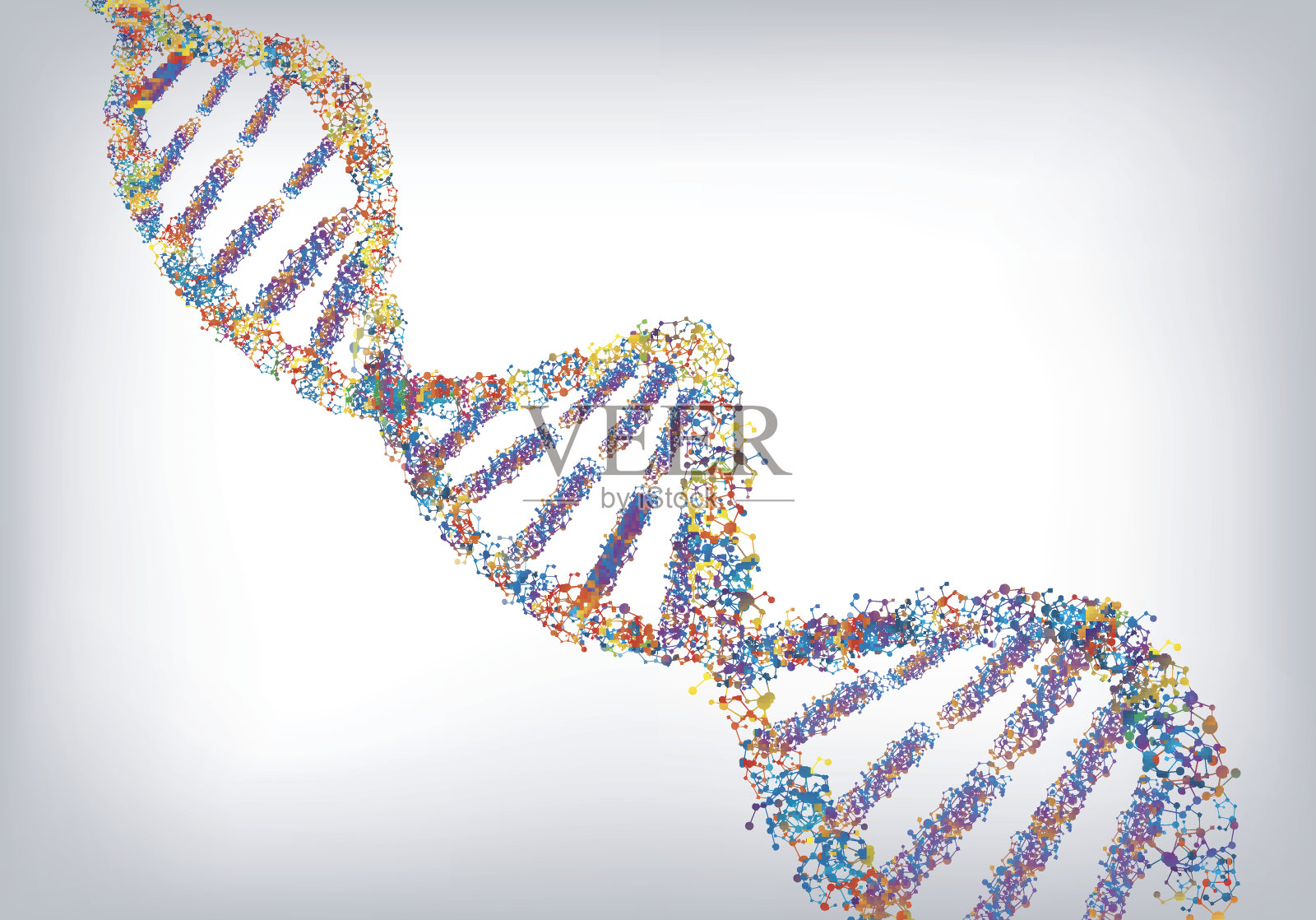 DNA五颜六色的背景。向量插画图片素材