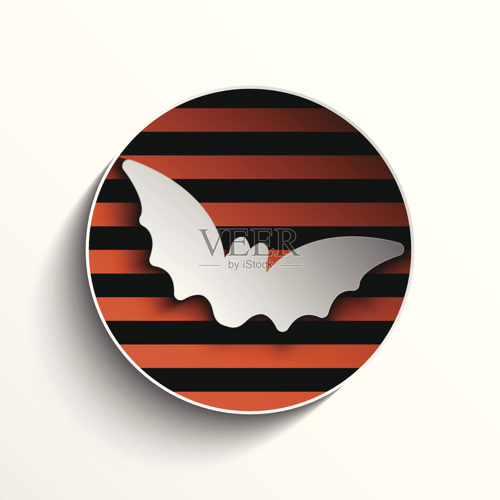 万圣节蝙蝠圈框架南瓜按钮插画图片素材