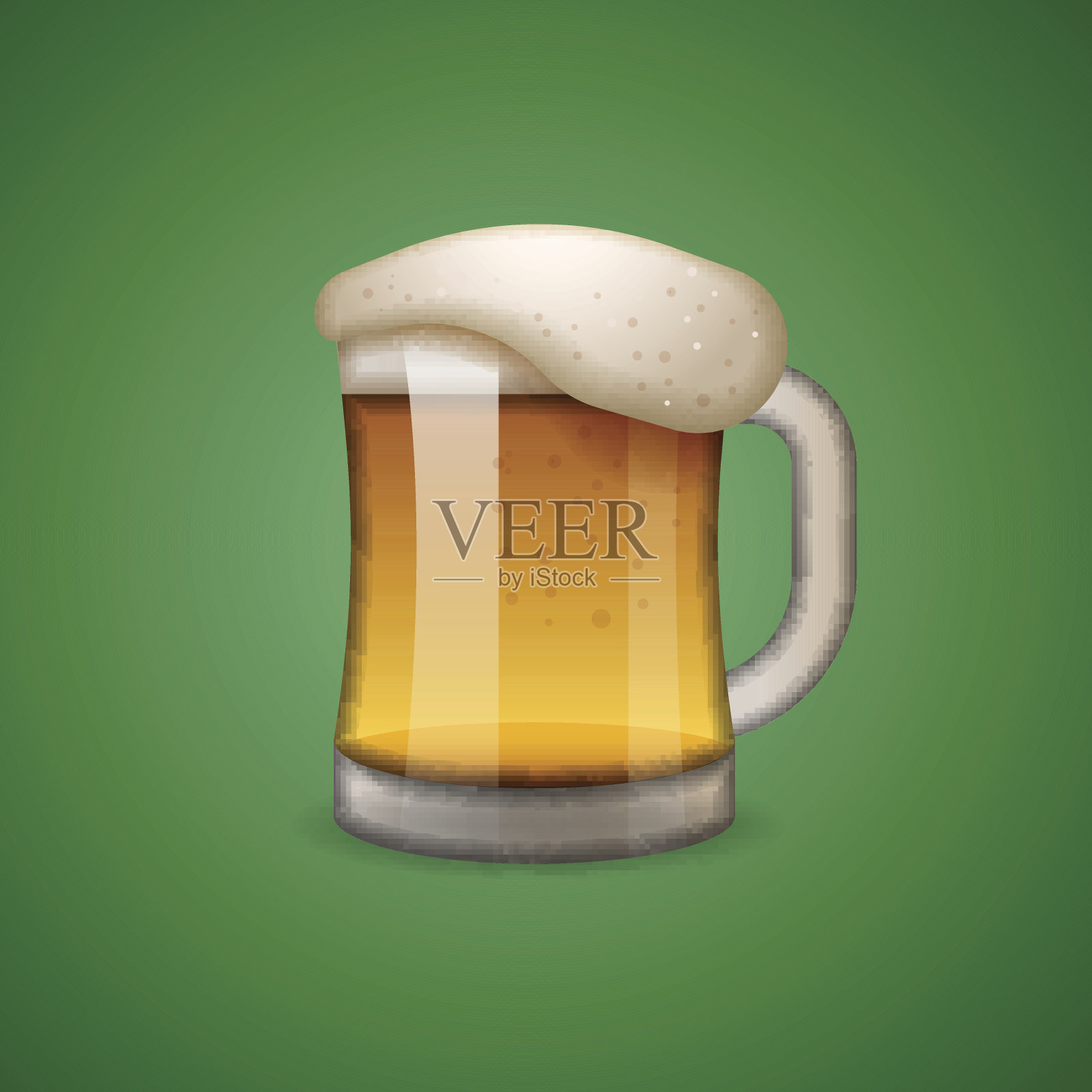 啤酒杯图标，表情符号图标素材