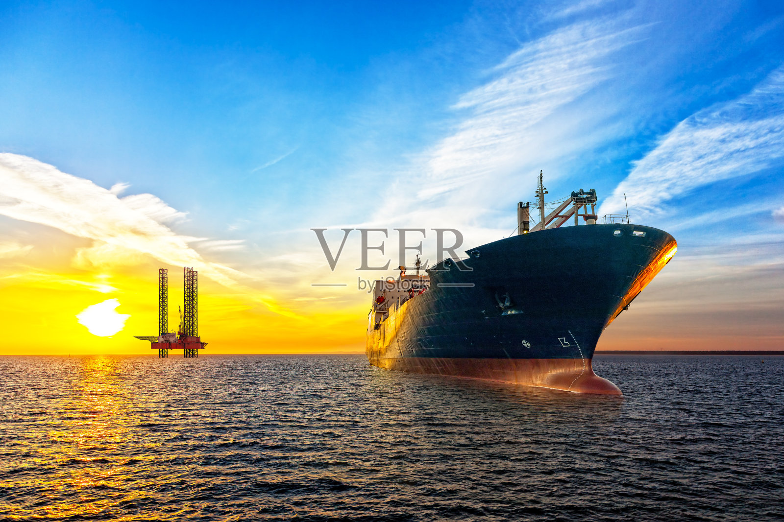 船舶及石油平台照片摄影图片