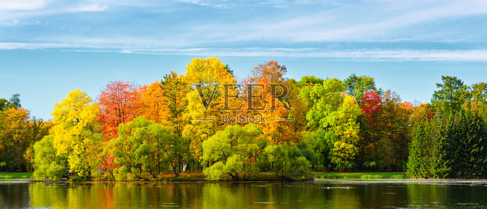 丰富多彩的秋天的公园照片摄影图片