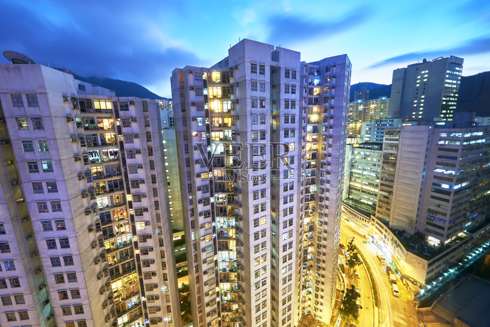 香港的高层公寓照片摄影图片