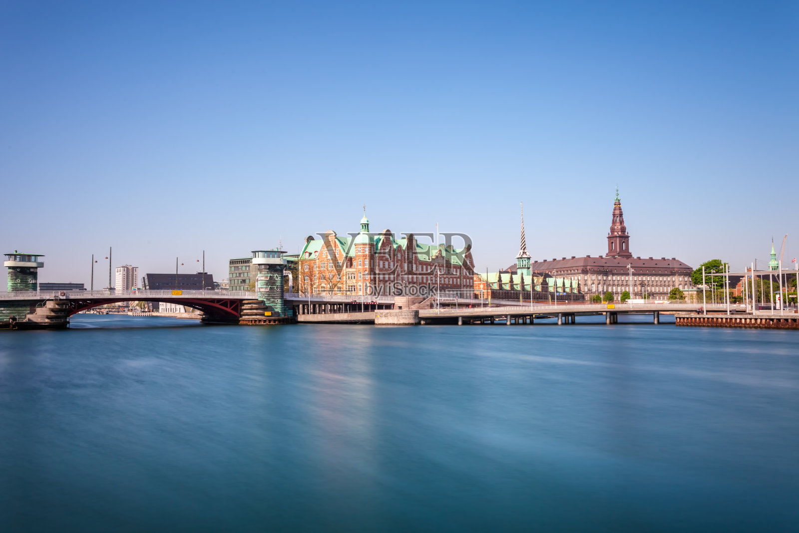 天际线哥本哈根-长期曝光照片摄影图片