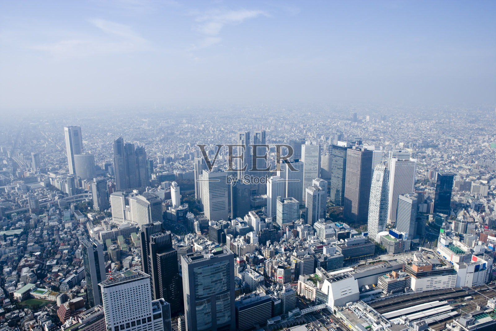 东京新宿鸟瞰图照片摄影图片