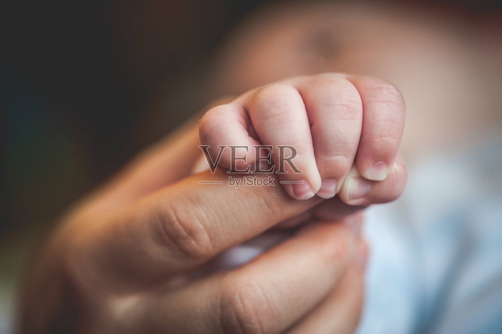 新生婴儿牵着母亲的手照片摄影图片