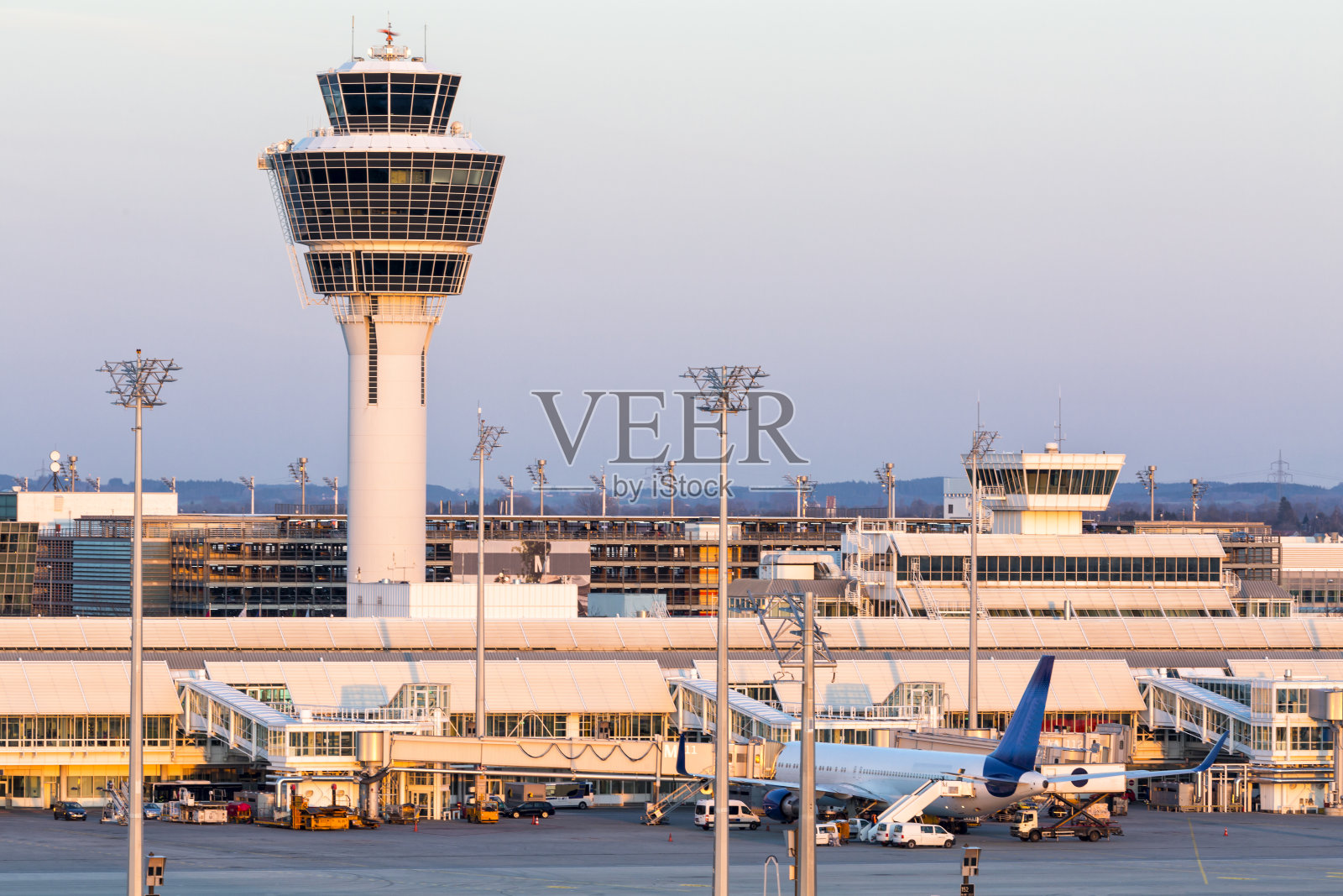 德国慕尼黑机场空中交通管制塔照片摄影图片