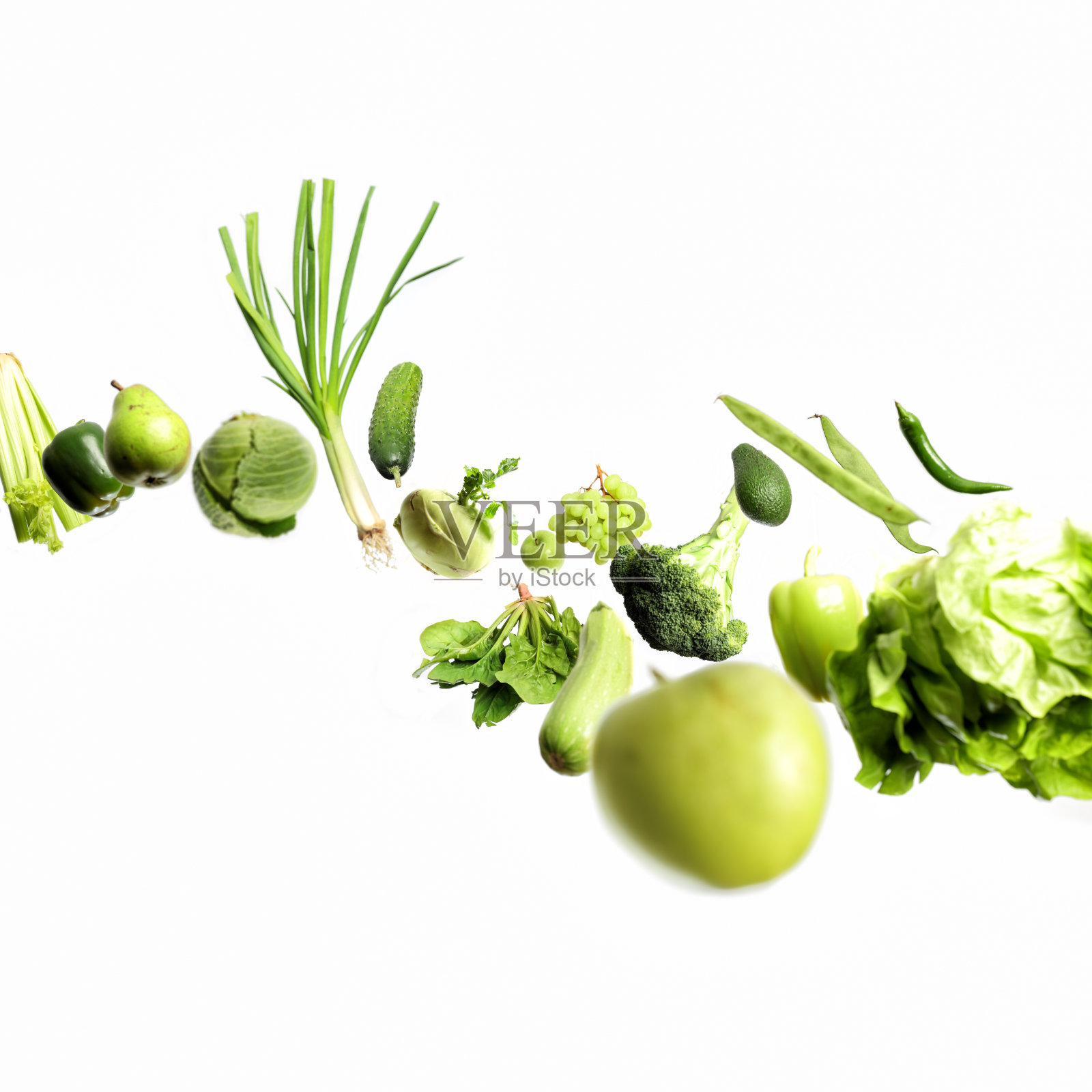 绿色水果和蔬菜照片摄影图片