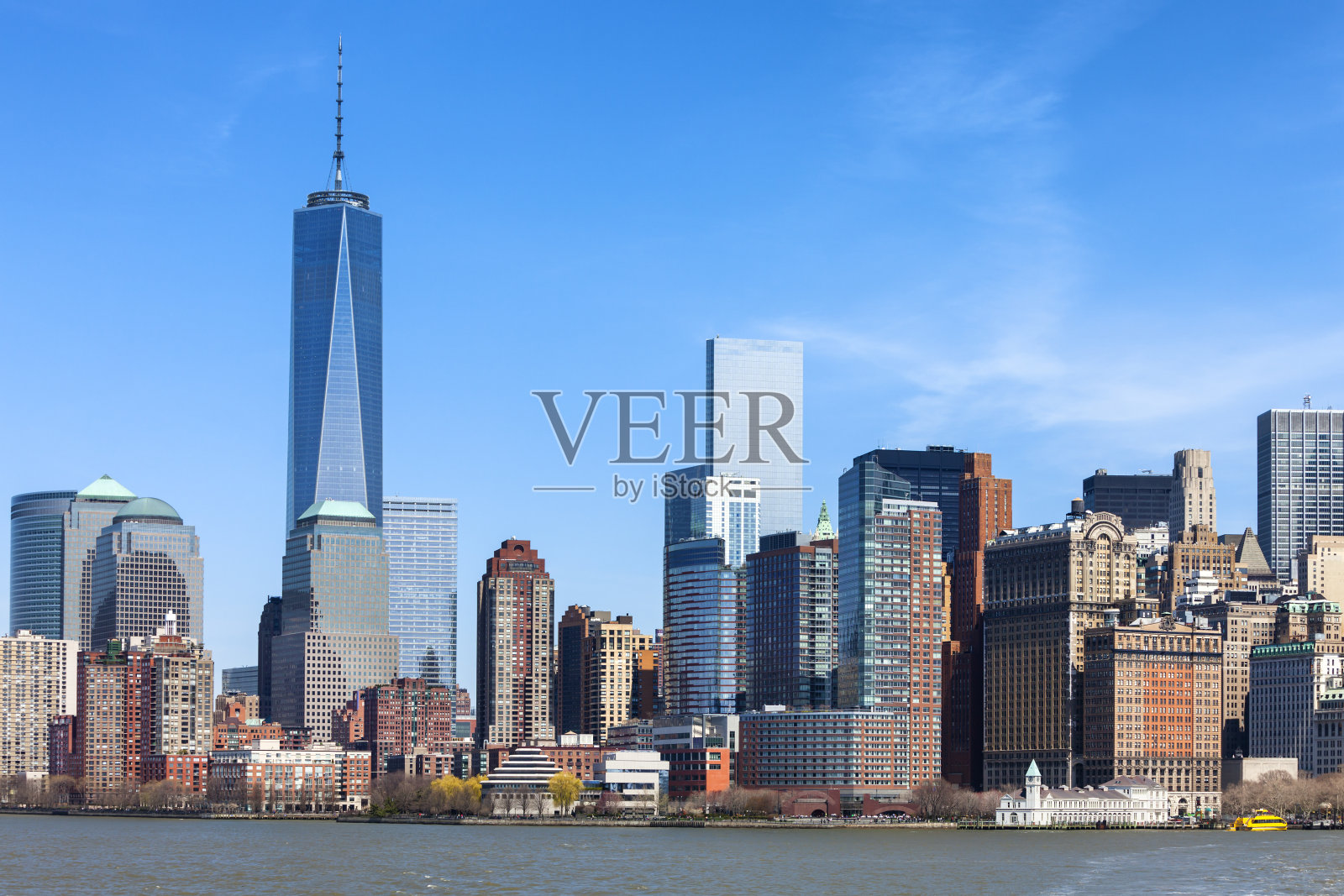 纽约天际线，自由塔，世贸中心照片摄影图片