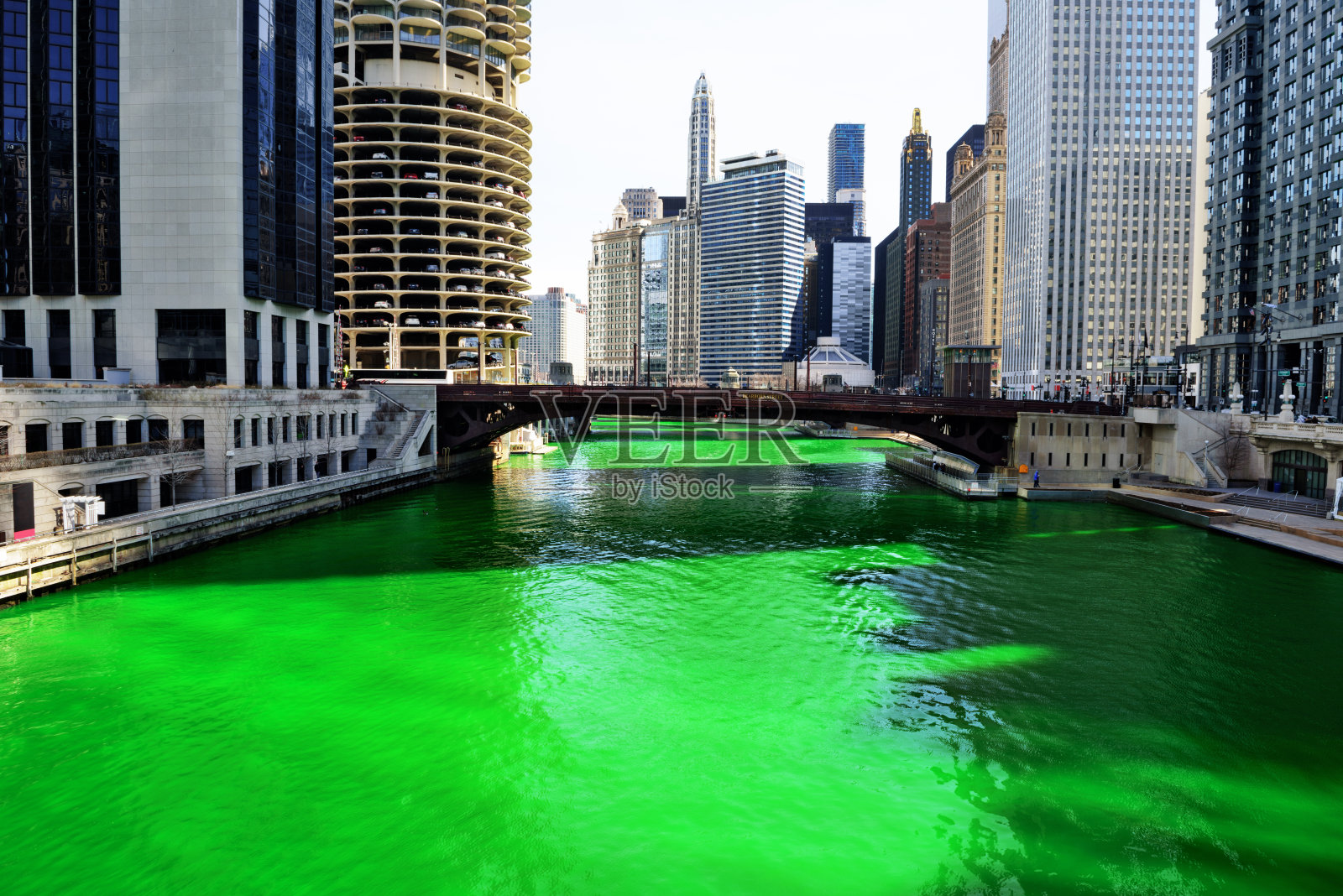 绿河、芝加哥照片摄影图片