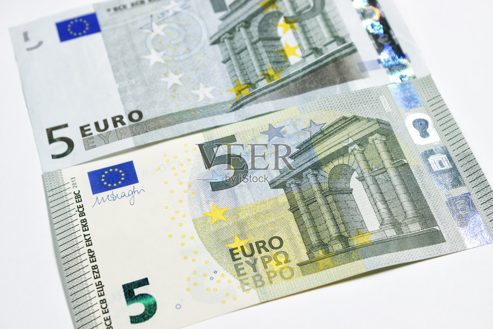 新版五欧元钞票照片摄影图片