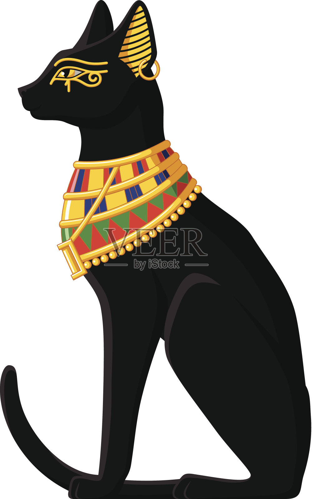 埃及猫设计元素图片