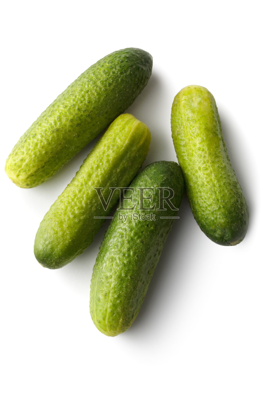 蔬菜:白色背景上孤立的小黄瓜照片摄影图片