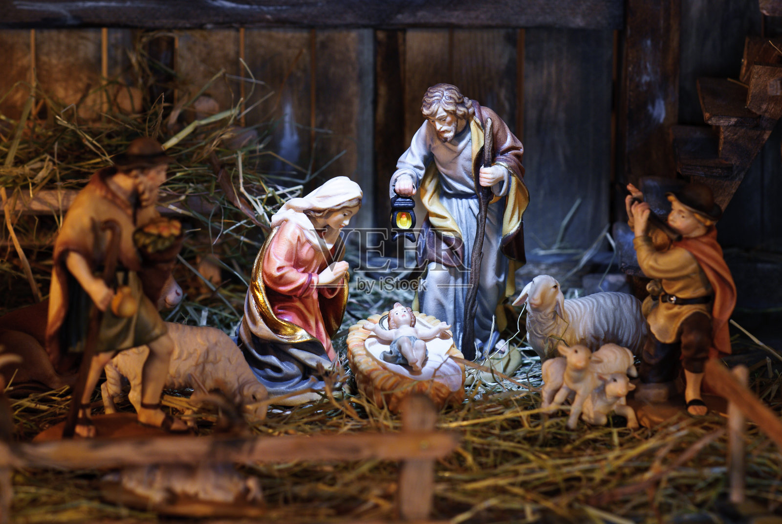 基督诞生的场景照片摄影图片