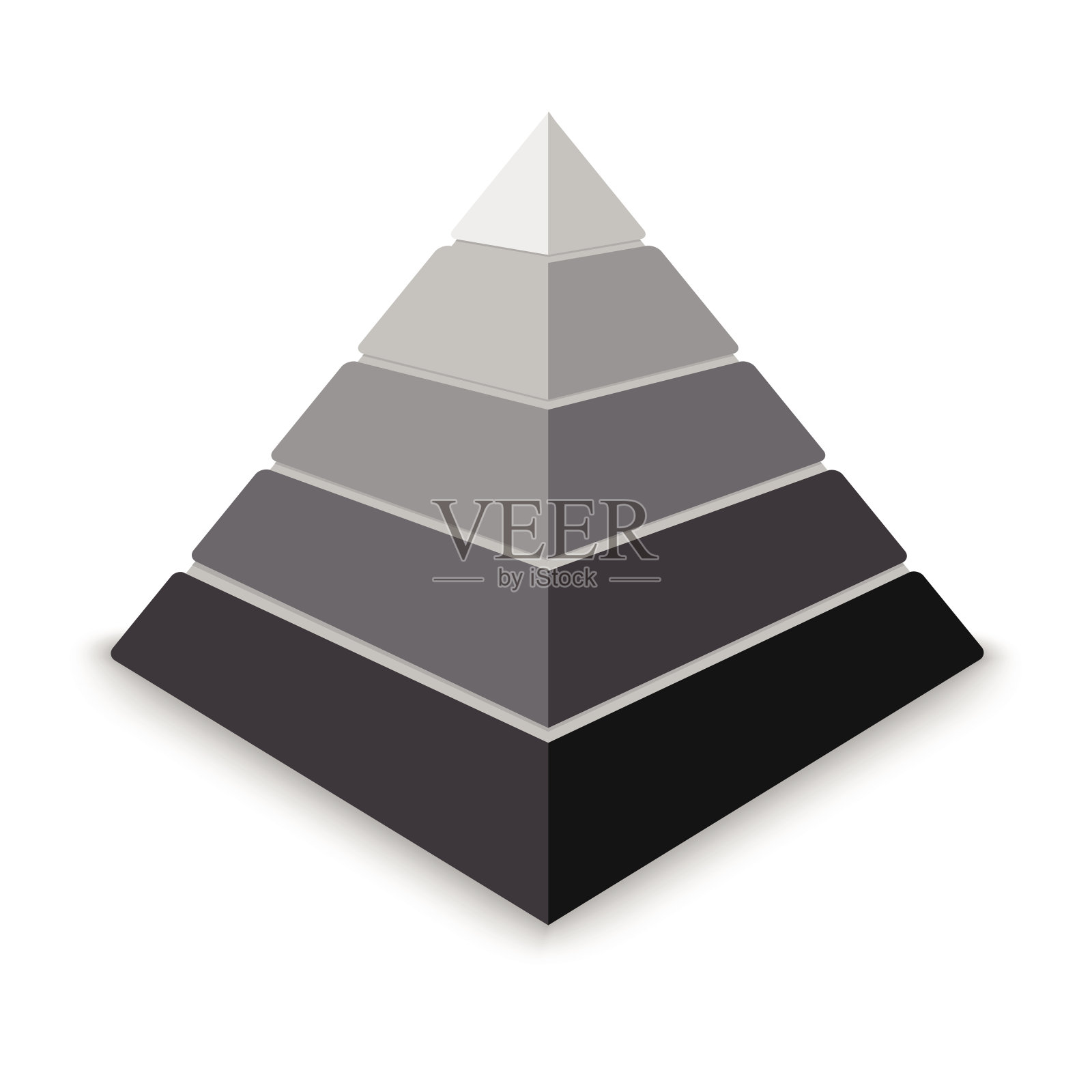 灰色的金字塔插画图片素材