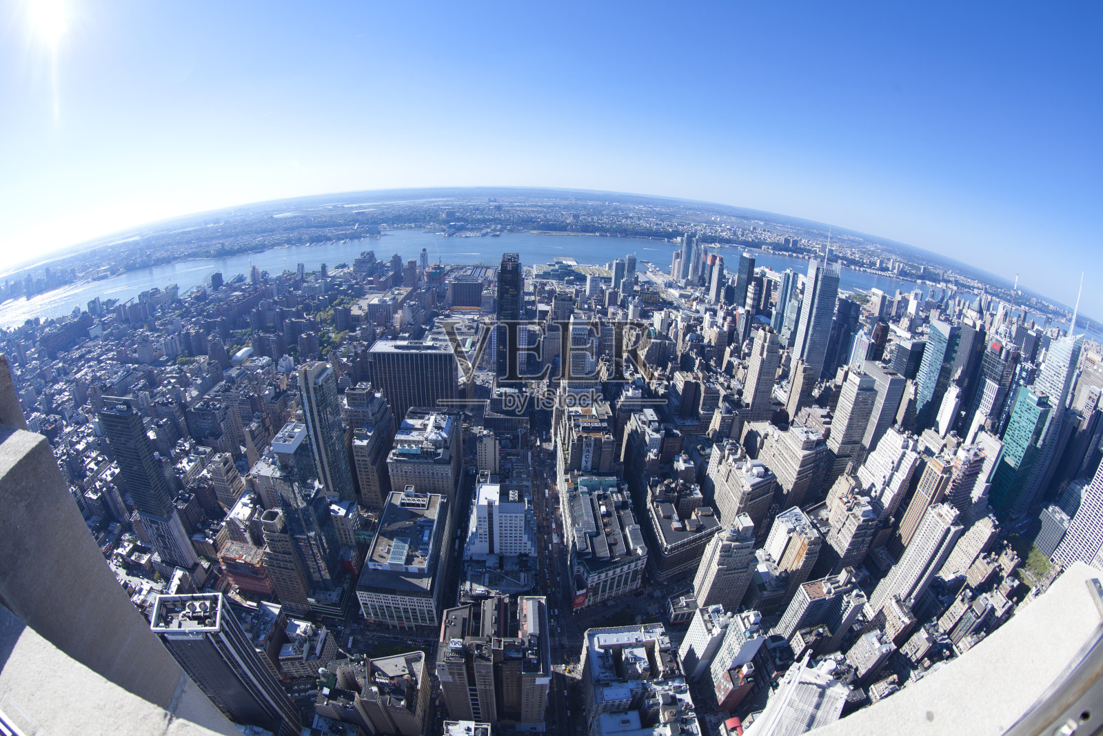 纽约市的高角度视图照片摄影图片